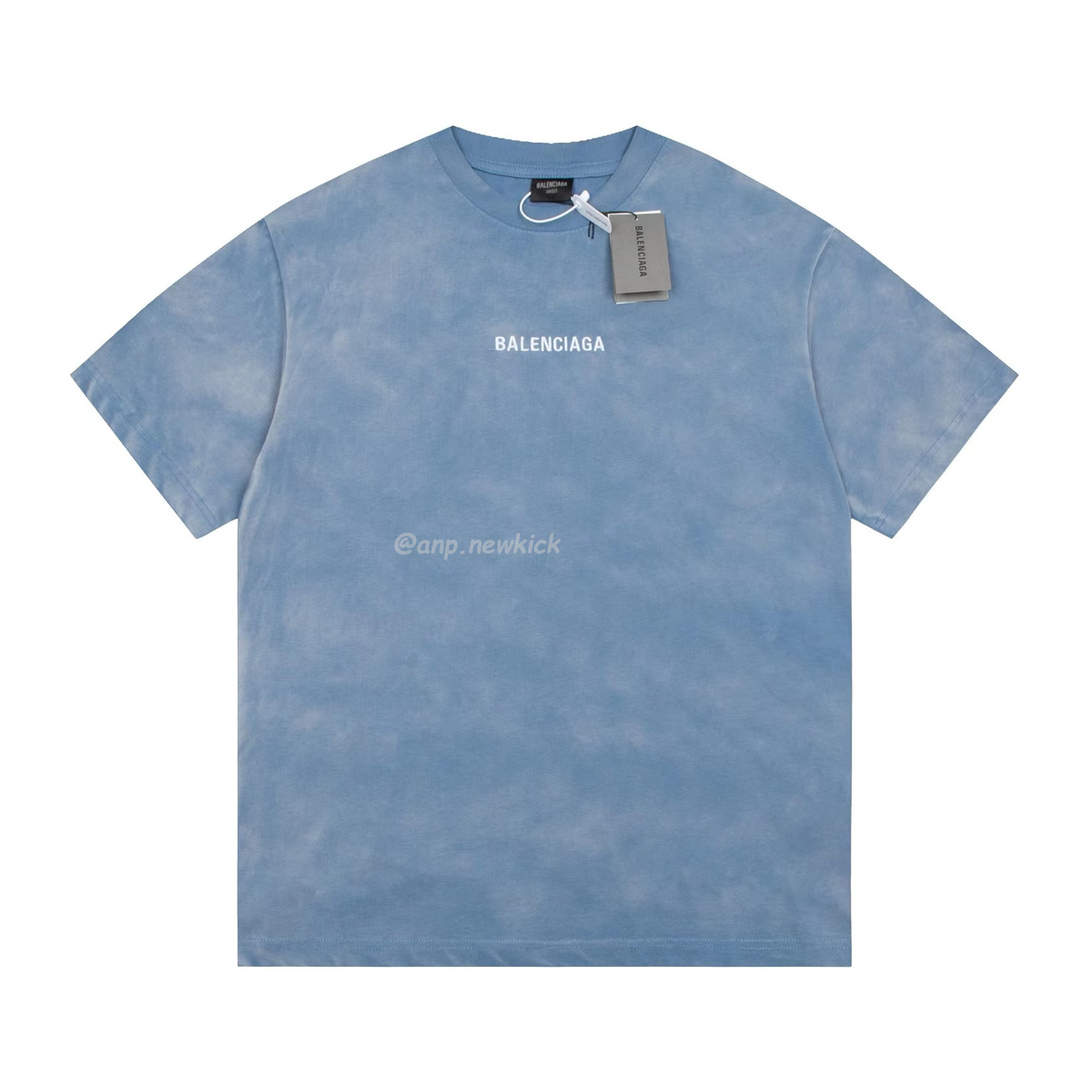 Balenciaga 24ss Letter Logo Printing Short Sleeve Retro T Shirt (1) - newkick.cc