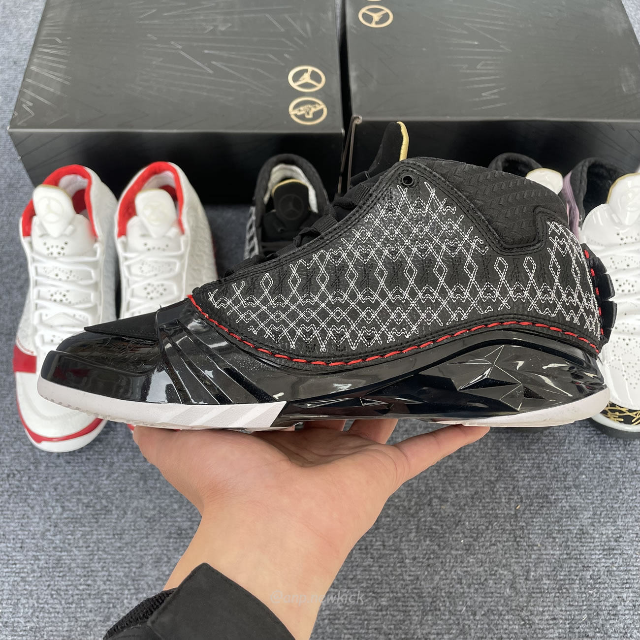 Air Jordan 23 Black Stealth White Varsity Red (14) - newkick.cc