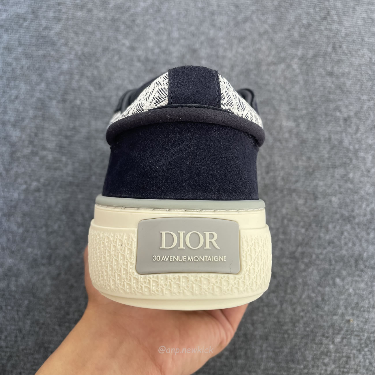 Dior B33 Sneaker Navy Blue Oblique Jacquard 3sn303zwn H559 (8) - newkick.cc