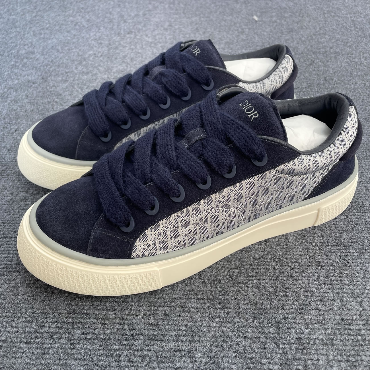 Dior B33 Sneaker Navy Blue Oblique Jacquard 3sn303zwn H559 (9) - newkick.cc