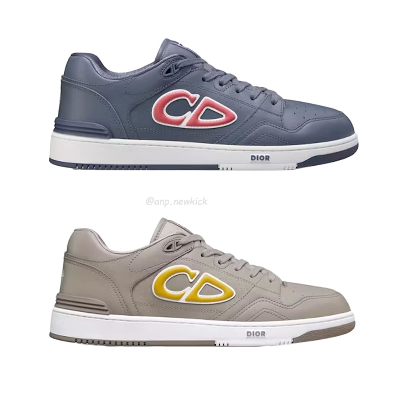 Dior X Stone Island B57 Low Sneaker Gray Yellow Blue Red 3sn318zdl_h822 (1) - newkick.cc