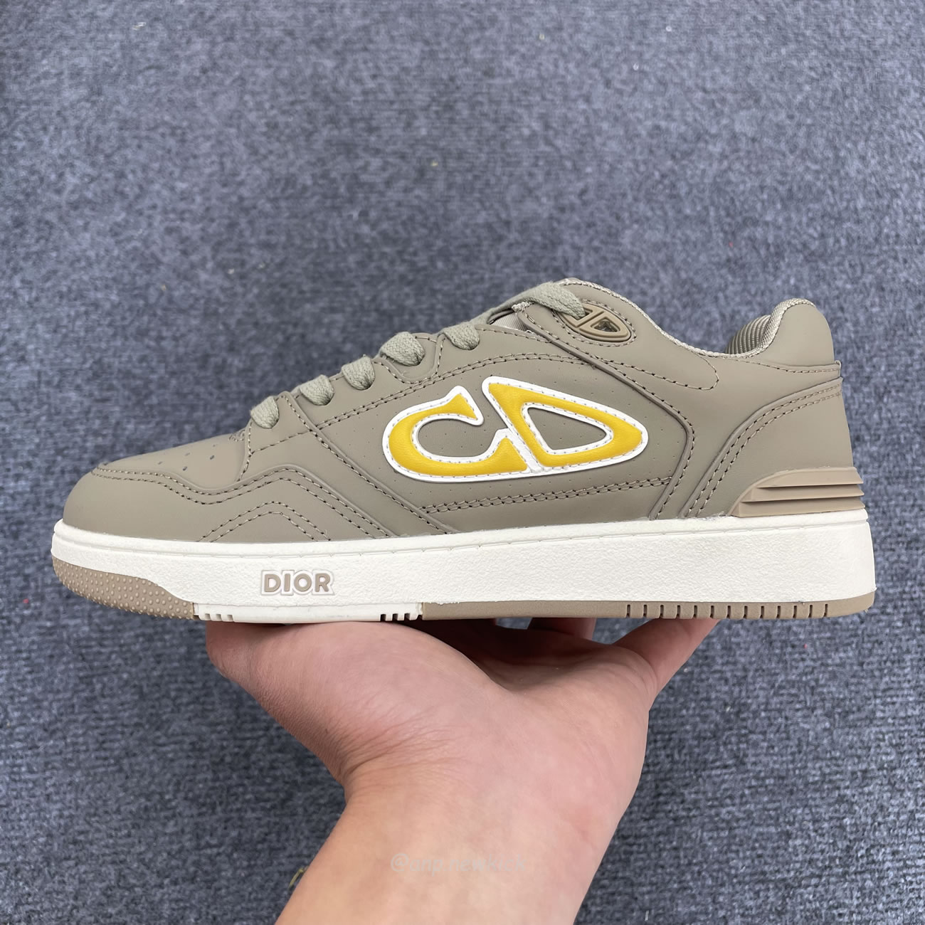 Dior X Stone Island B57 Low Sneaker Gray Yellow Blue Red 3sn318zdl_h822 (10) - newkick.cc