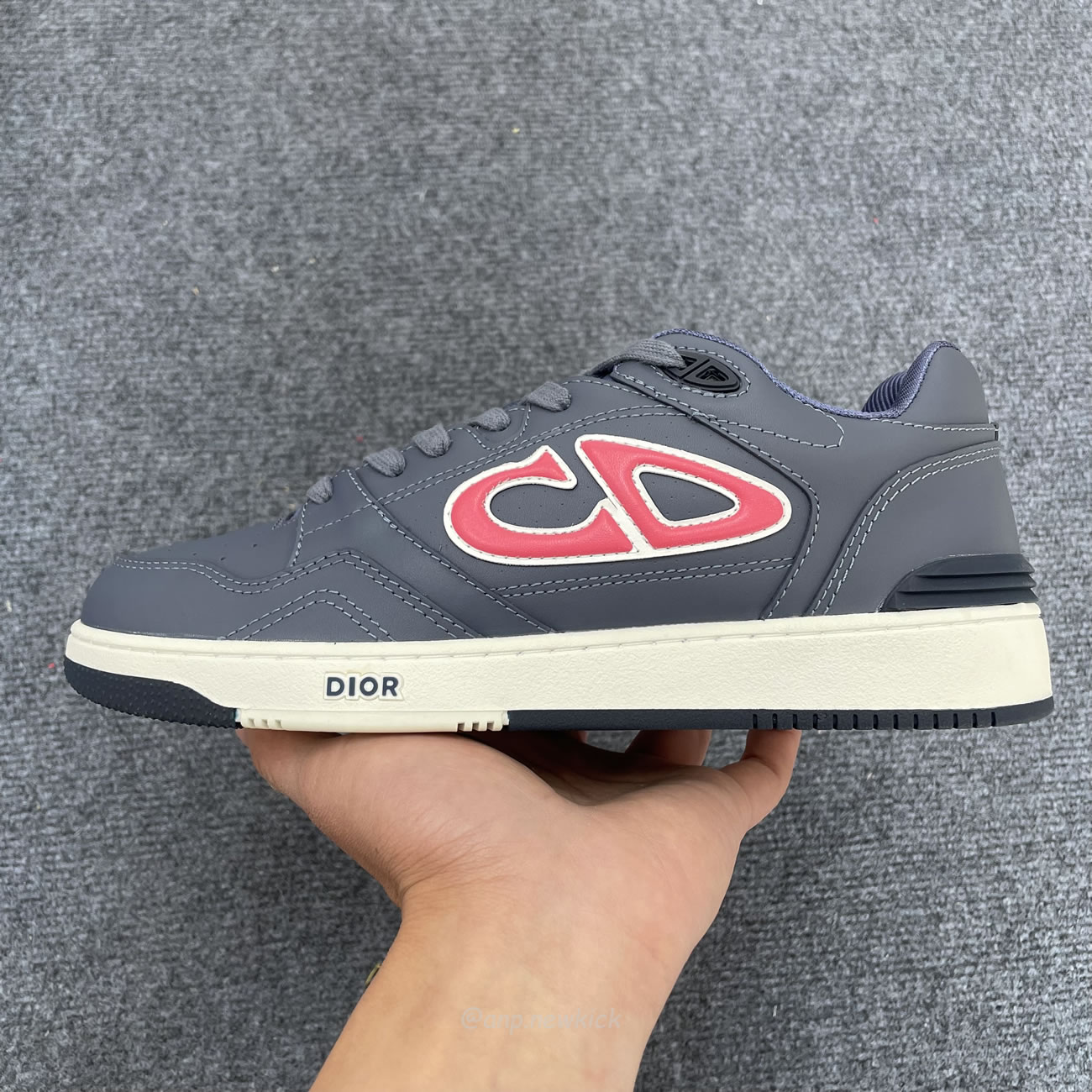 Dior X Stone Island B57 Low Sneaker Gray Yellow Blue Red 3sn318zdl_h822 (3) - newkick.cc