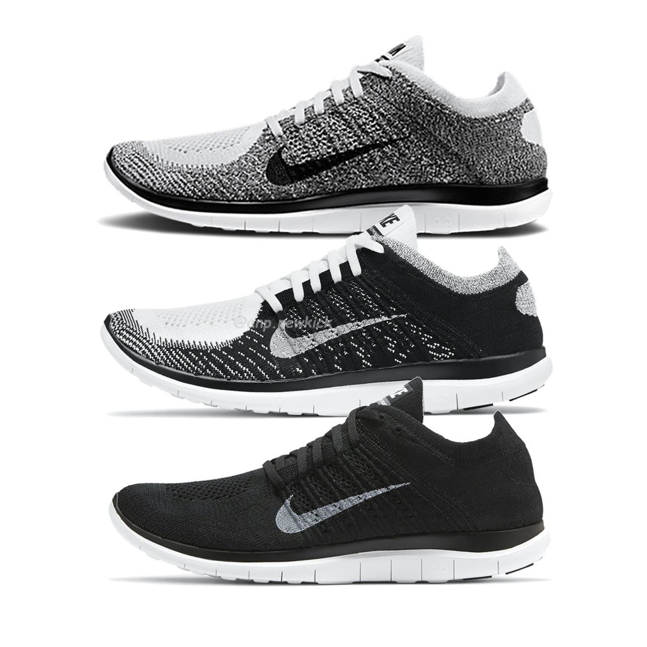 Nike Free 4.0 Flyknit White Black 631050 100 (1) - newkick.cc