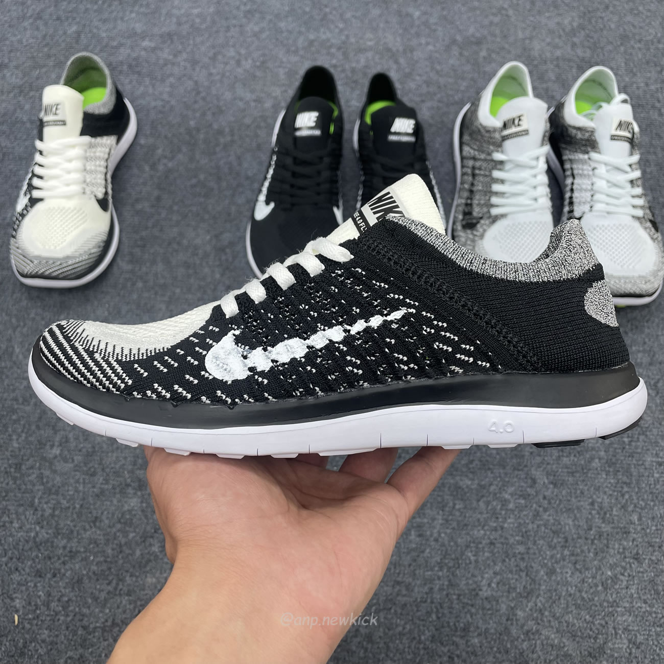 Nike Free 4.0 Flyknit White Black 631050 100 (10) - newkick.cc