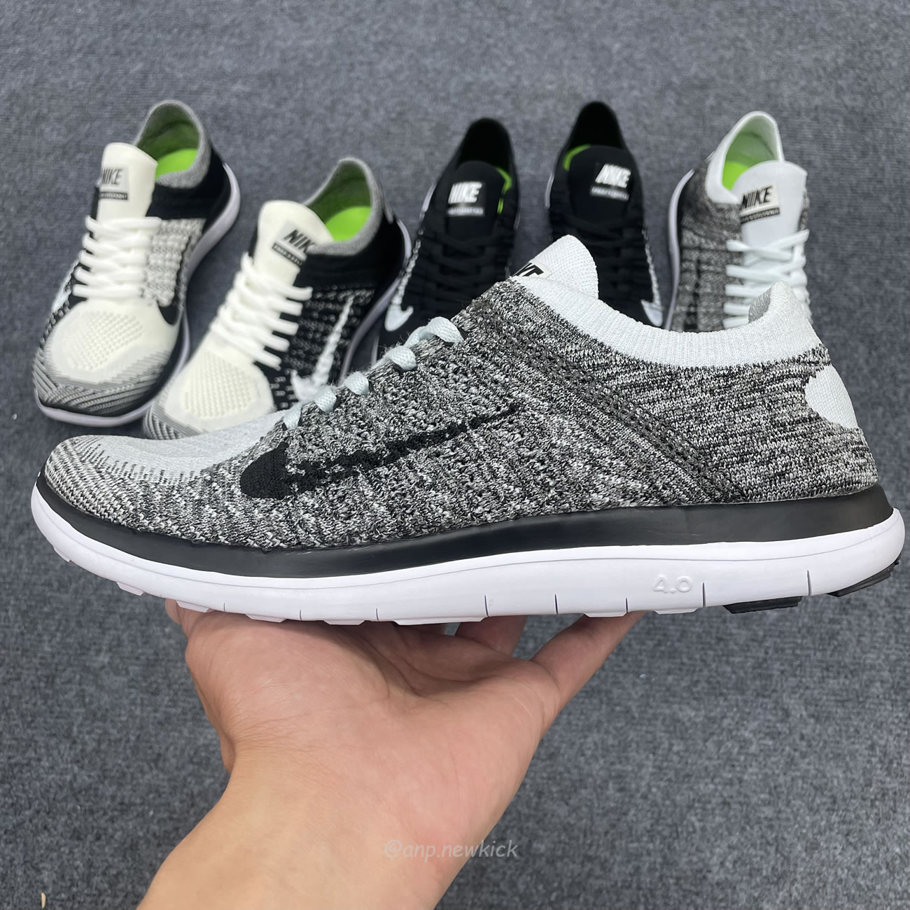 Nike Free 4.0 Flyknit White Black 631050 100 (9) - newkick.cc