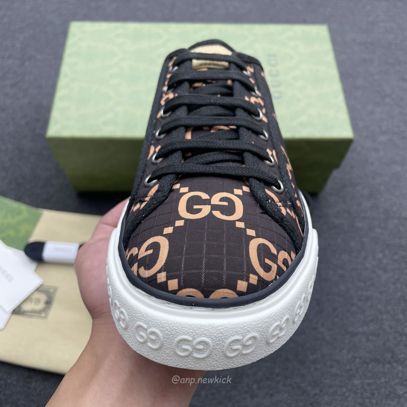 Gucci Ripstop Tennis Brown 771461 Factd 8644 (6) - newkick.cc