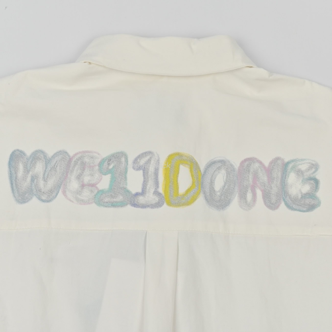 We11done 24ss Back Colored Graffiti Letter Printed Long Sleeved Shirt 912190036 S L (8) - newkick.cc