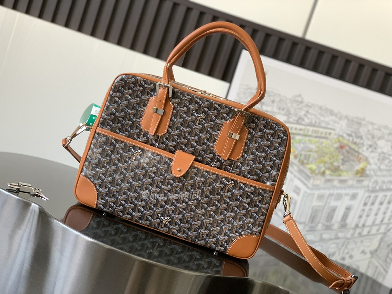 Goyard Ambassade Medium Size Briefcase (7) - newkick.cc