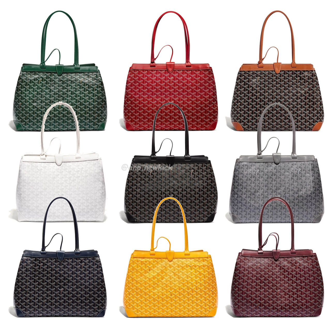 Goyard Bellechasse Biaude Tote Bag Blacknatural Black Grey Navy White Green Yellow Red Burgundy (1) - newkick.cc