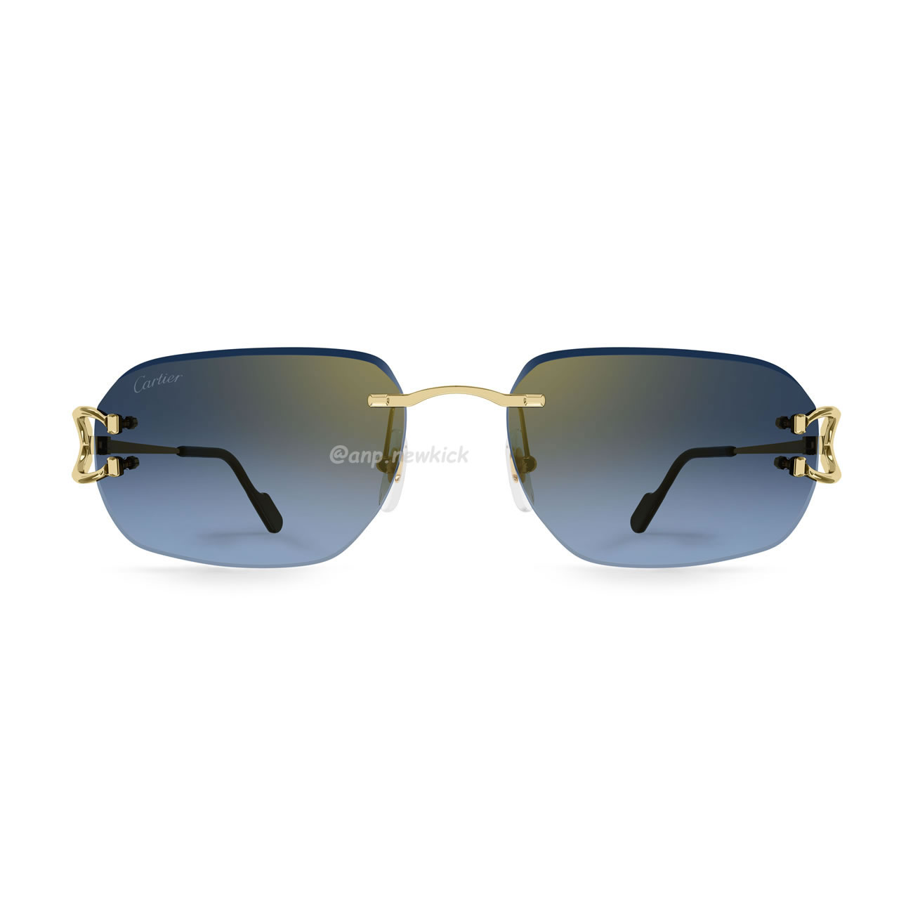 Cartier Ct0468s 58 Blue Gold Sunglasses (1) - newkick.cc