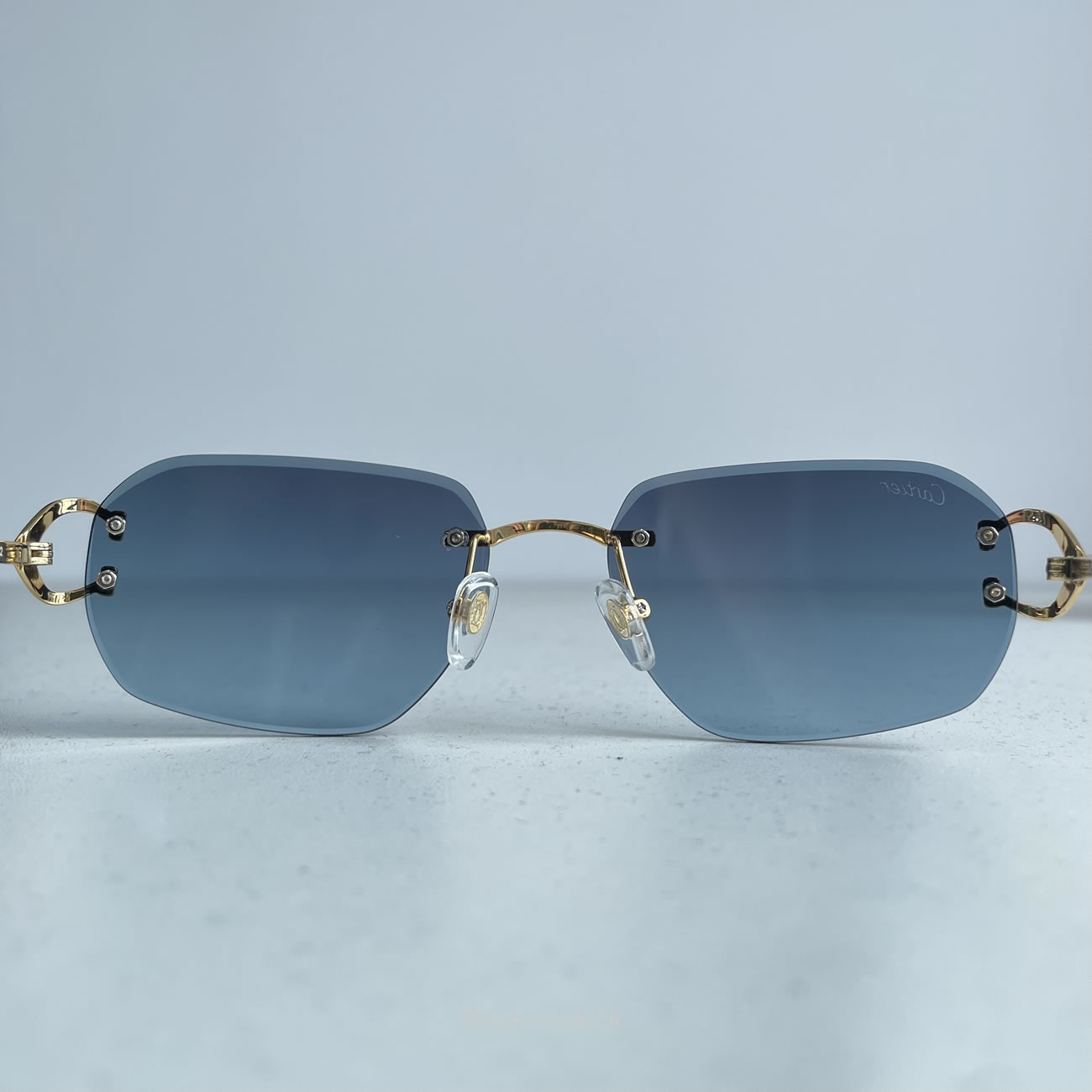 Cartier Ct0468s 58 Blue Gold Sunglasses (6) - newkick.cc