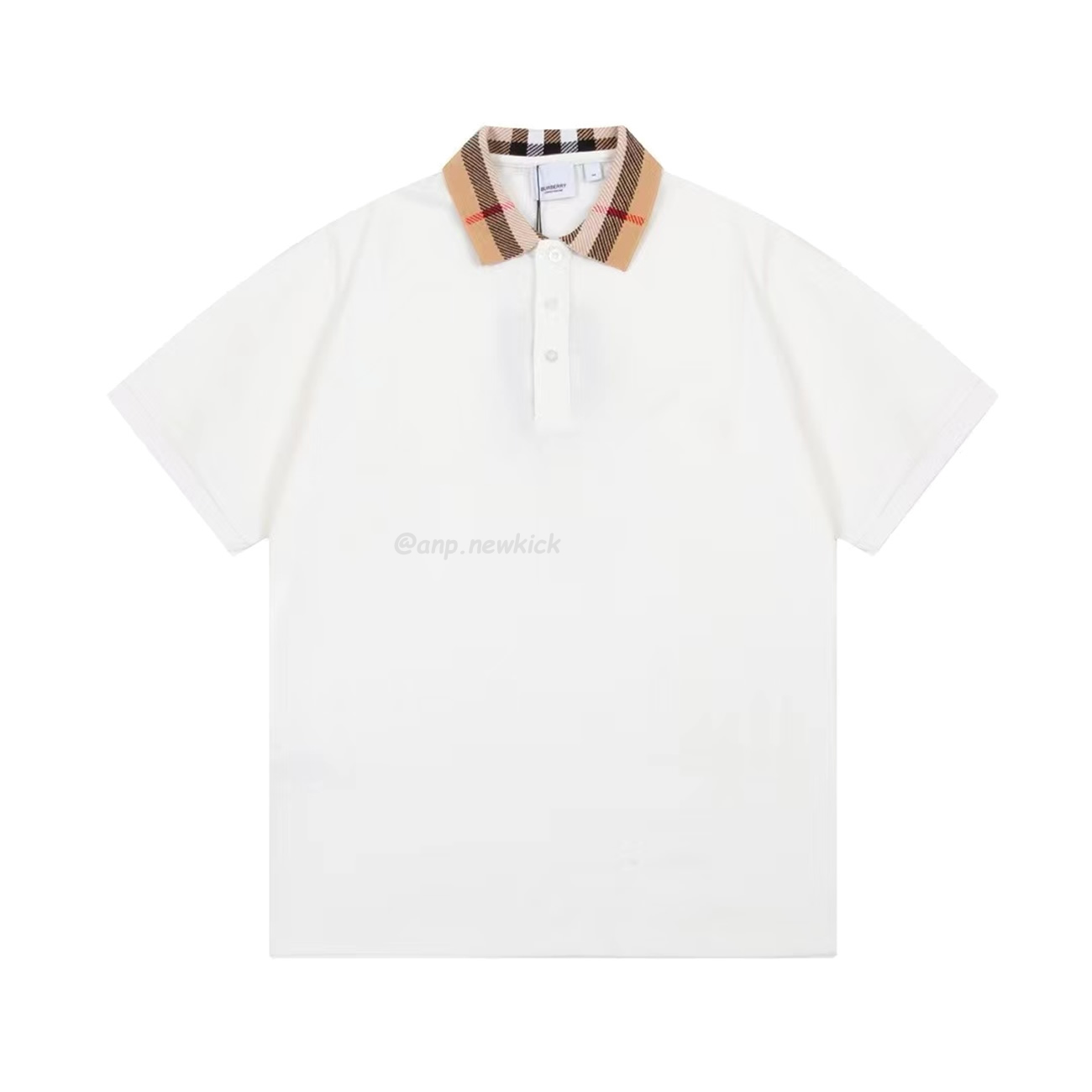 Burberry Polo Shirt Checkered White Black (11) - newkick.cc