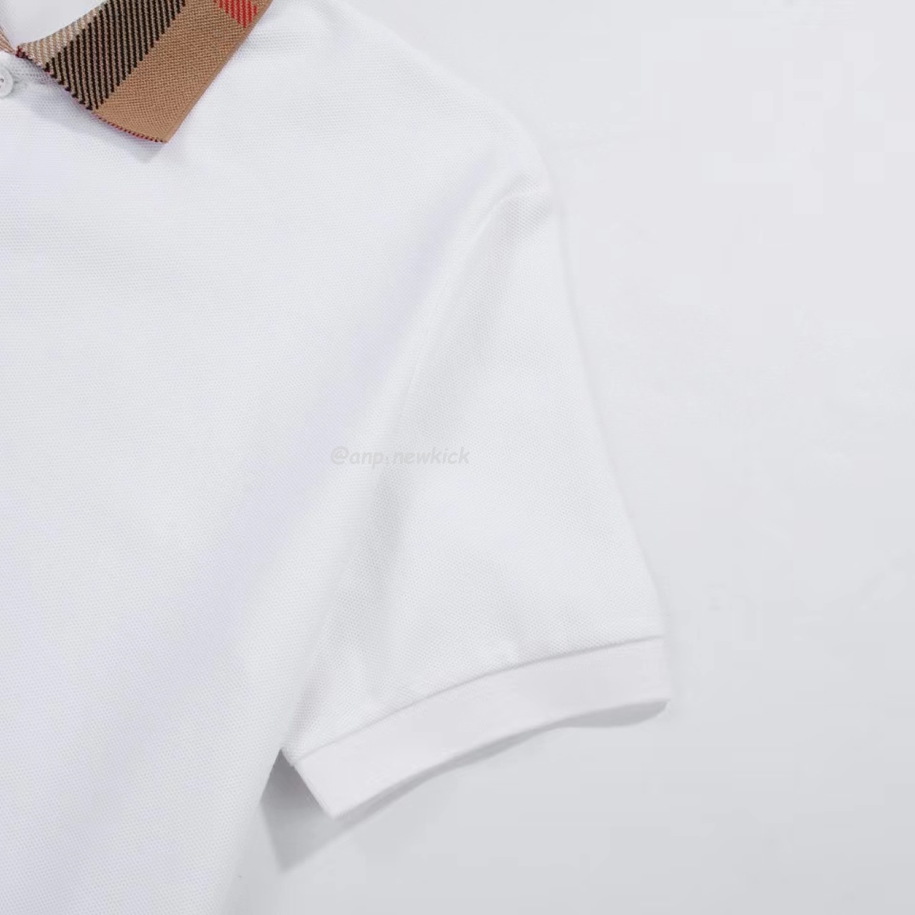 Burberry Polo Shirt Checkered White Black (3) - newkick.cc