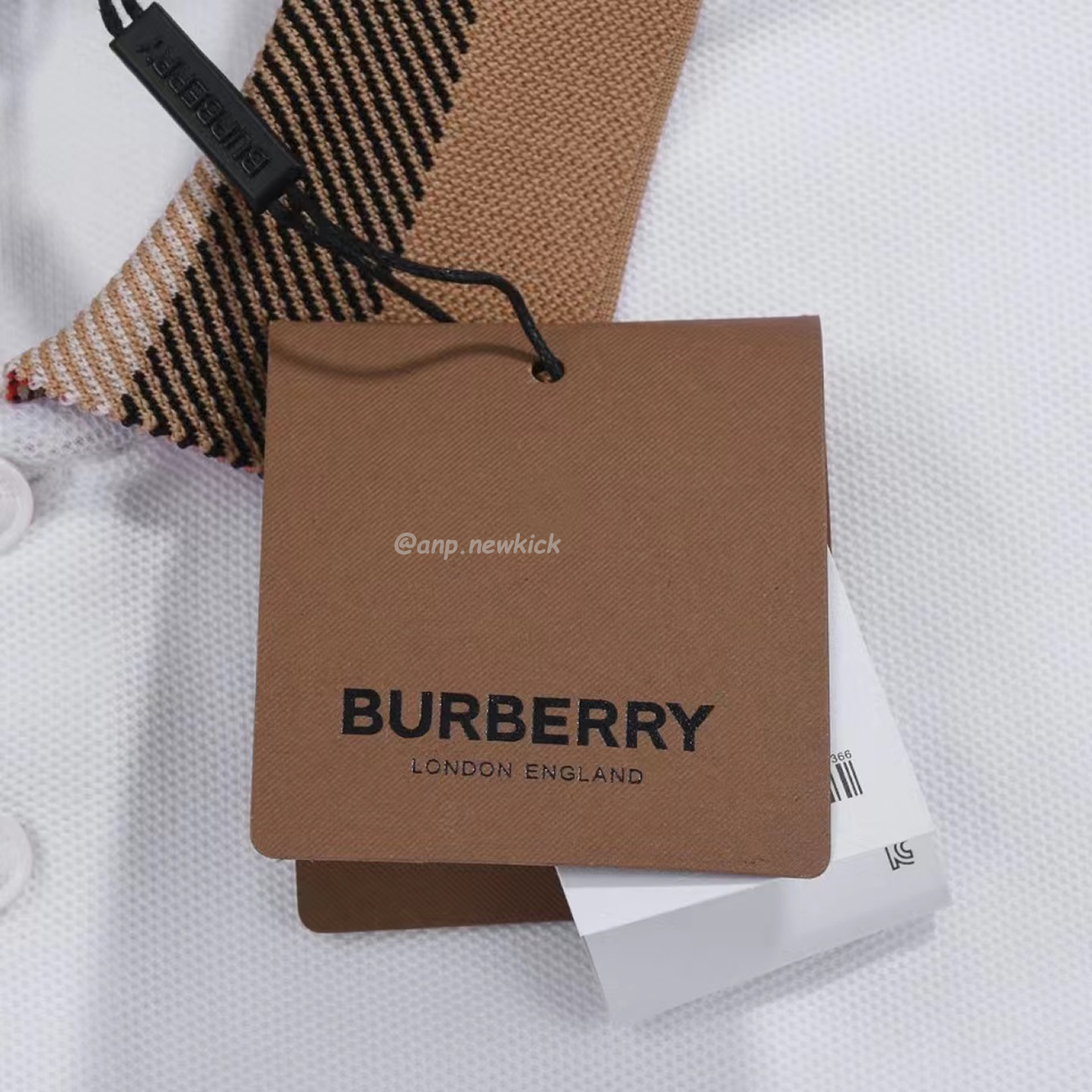 Burberry Polo Shirt Checkered White Black (4) - newkick.cc