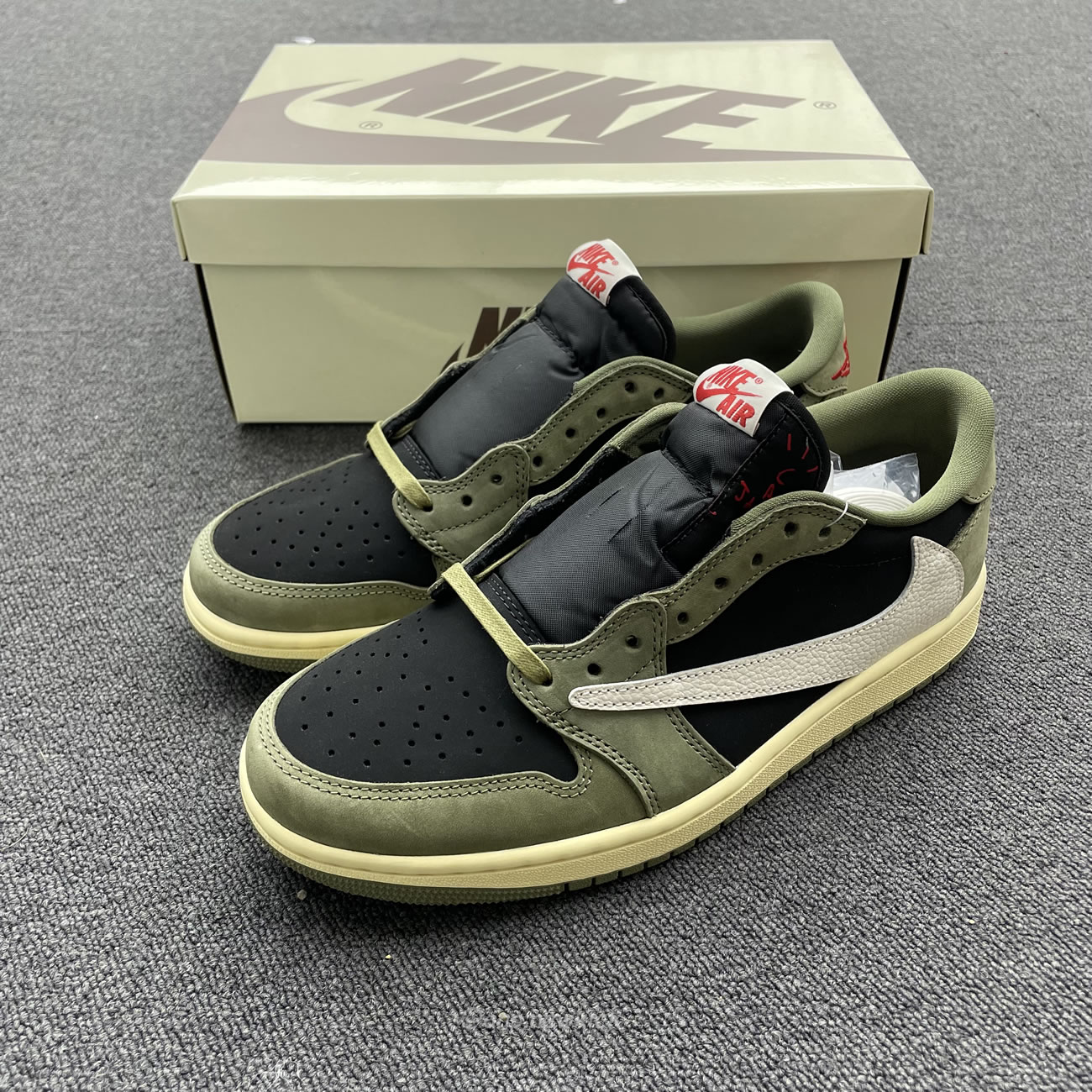 Travis Scott X Nike Air Jordan 1 Retro Low Og Sp Black Olive Dm7866 002 (16) - newkick.cc