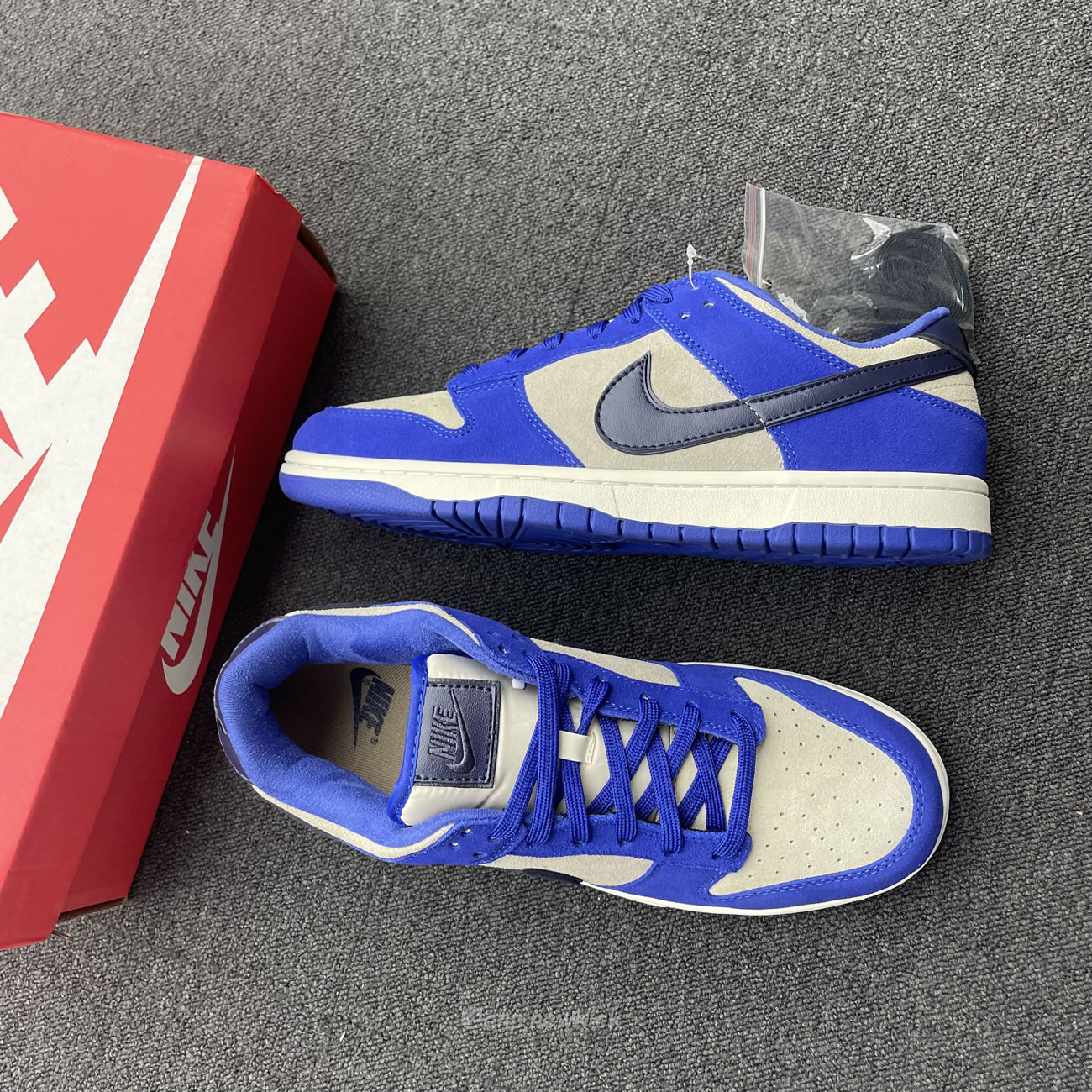 Nike Dunk Low Lx Blue Suede Womens Dv7411 400 (12) - newkick.cc