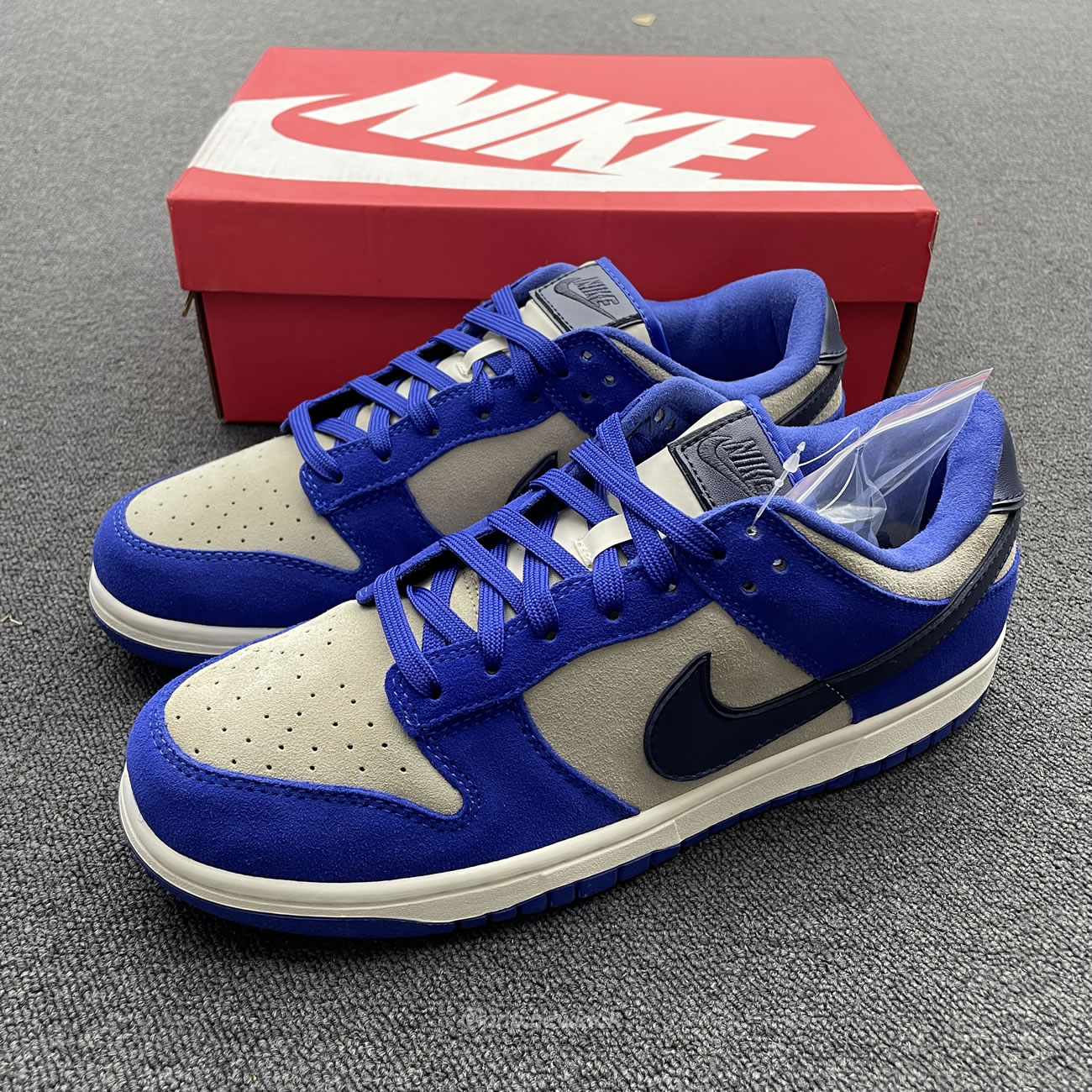 Nike Dunk Low Lx Blue Suede Womens Dv7411 400 (6) - newkick.cc