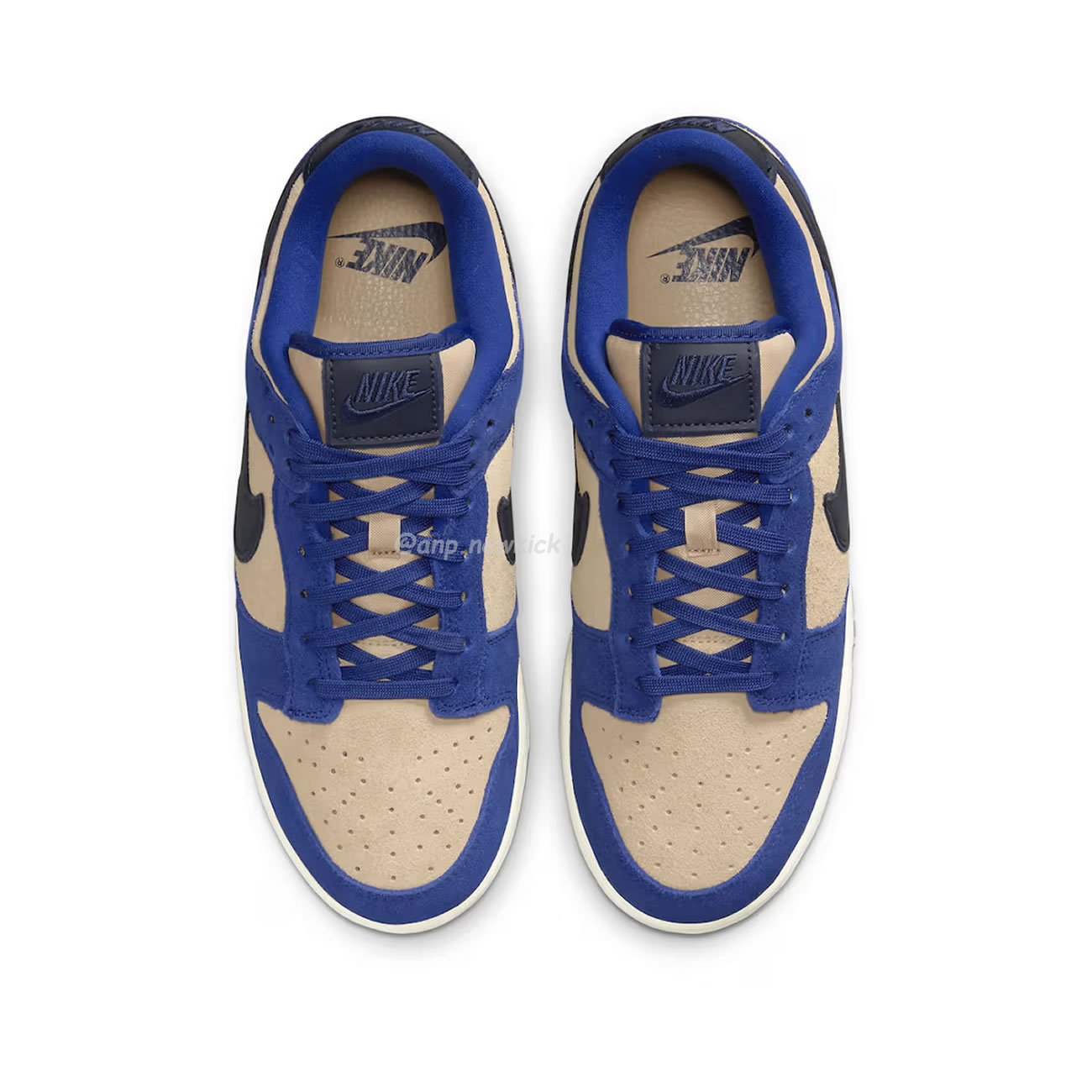 Nike Dunk Low Lx Blue Suede Womens Dv7411 400 (7) - newkick.cc