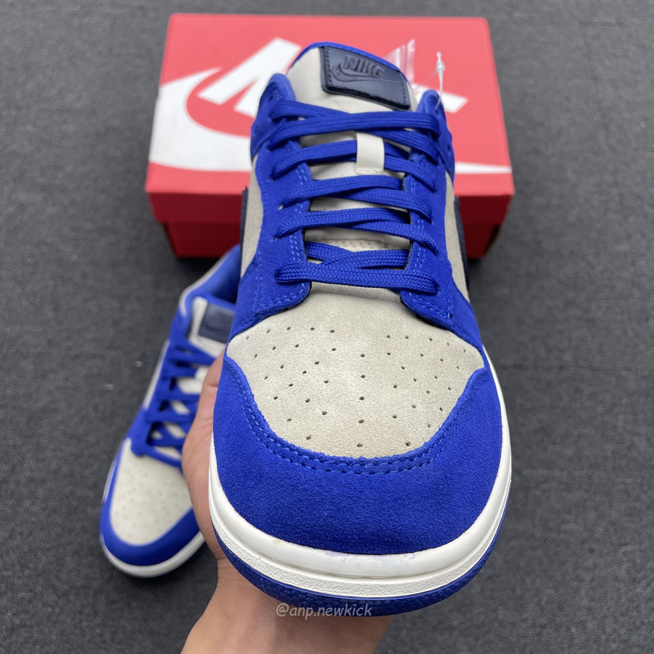 Nike Dunk Low Lx Blue Suede Womens Dv7411 400 (9) - newkick.cc