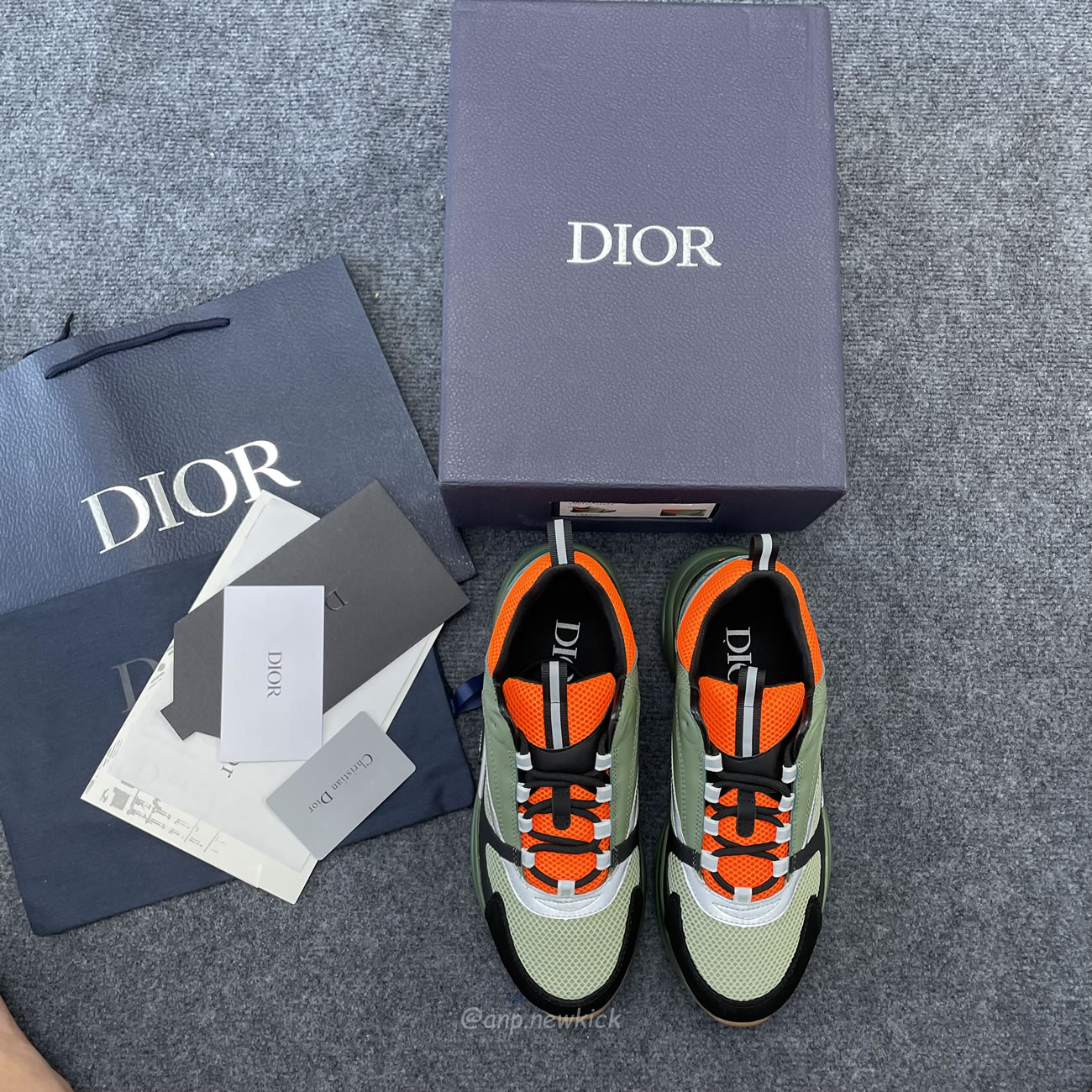 Dior B22 Orange Olive Black 3sn231ykc H663 (2) - newkick.cc