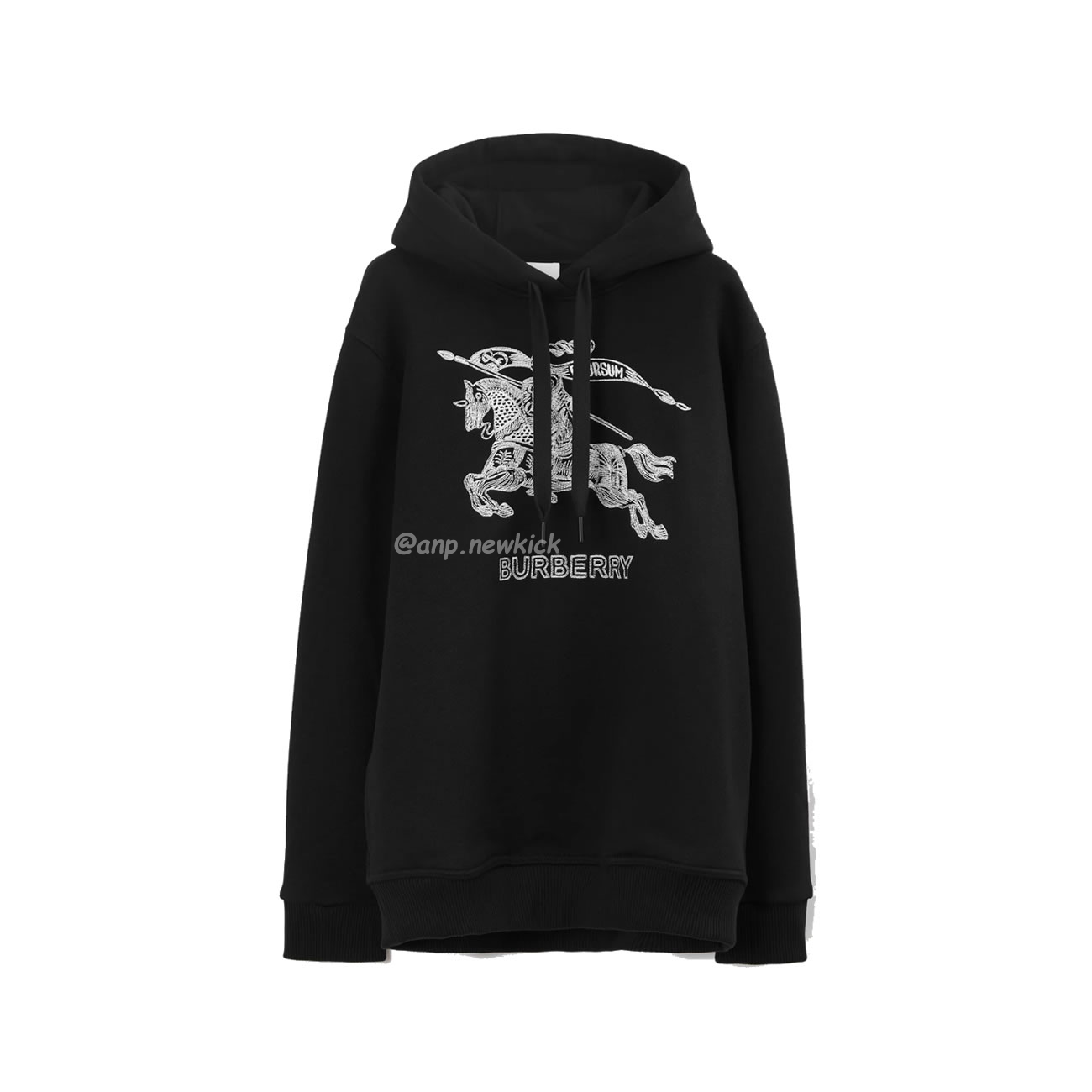 Burberry Embroidered Ekd Cotton Hoodie Black (1) - newkick.cc