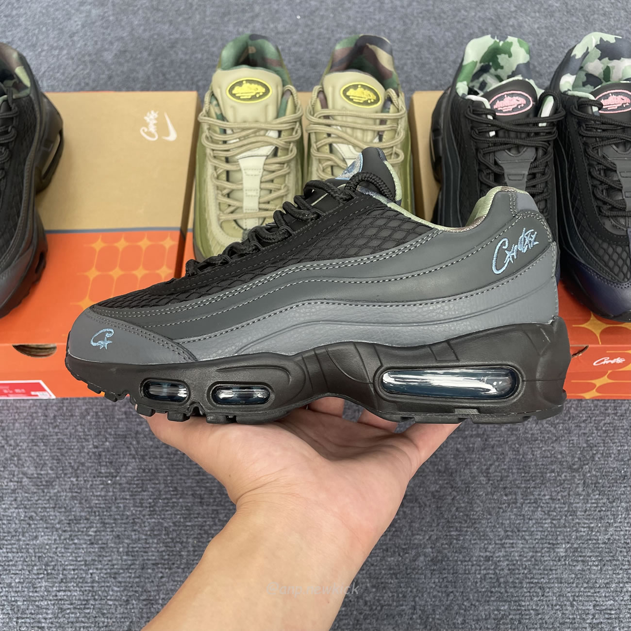 Nike Air Max 95 Sp Corteiz Pink Beam Fb2709 001 Gutta Green Fb2709 300 Aegean Storm Fb2709 002 (6) - newkick.cc