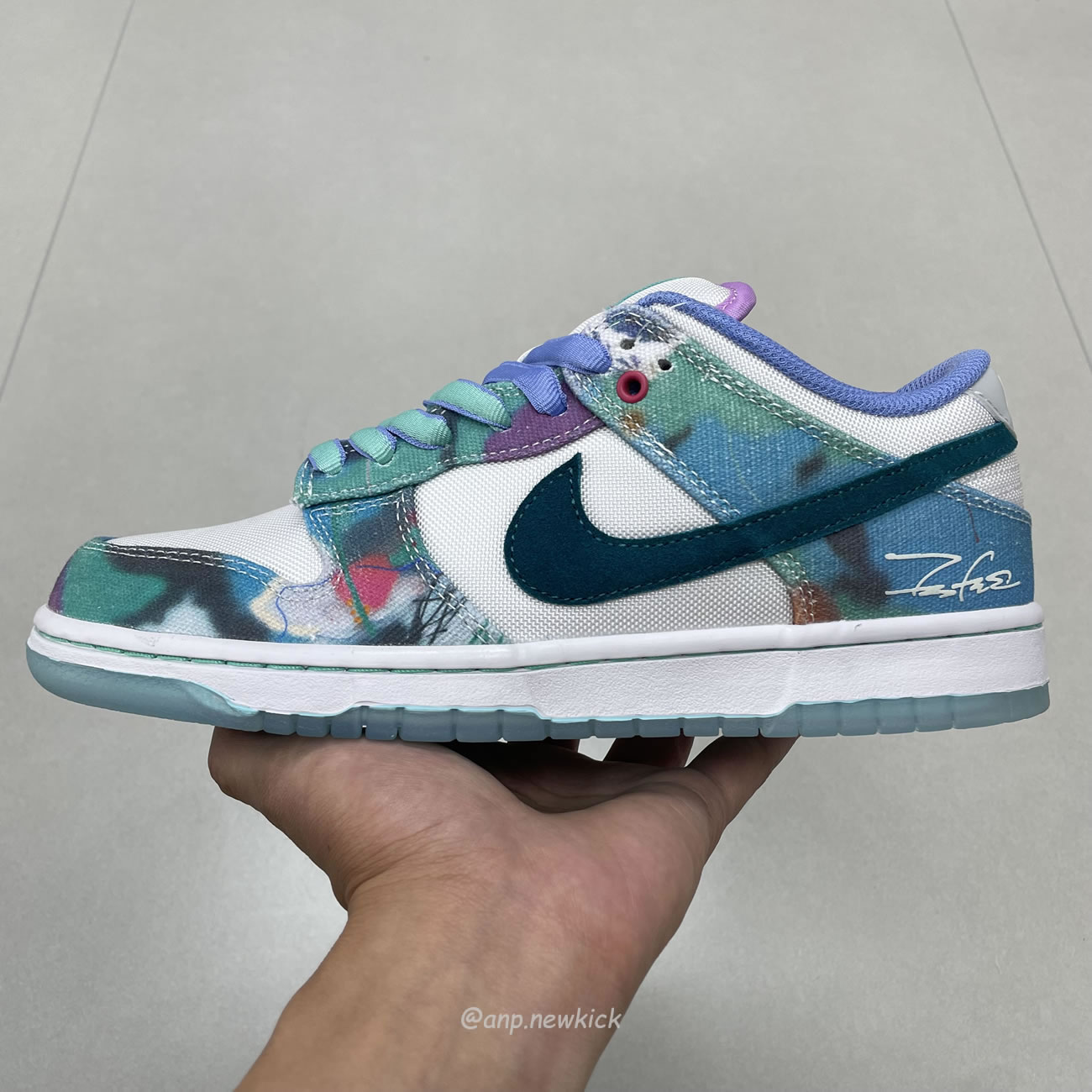 Nike Sb Dunk Low Futura Laboratories Bleached Aqua Hf6061 400 (9) - newkick.cc