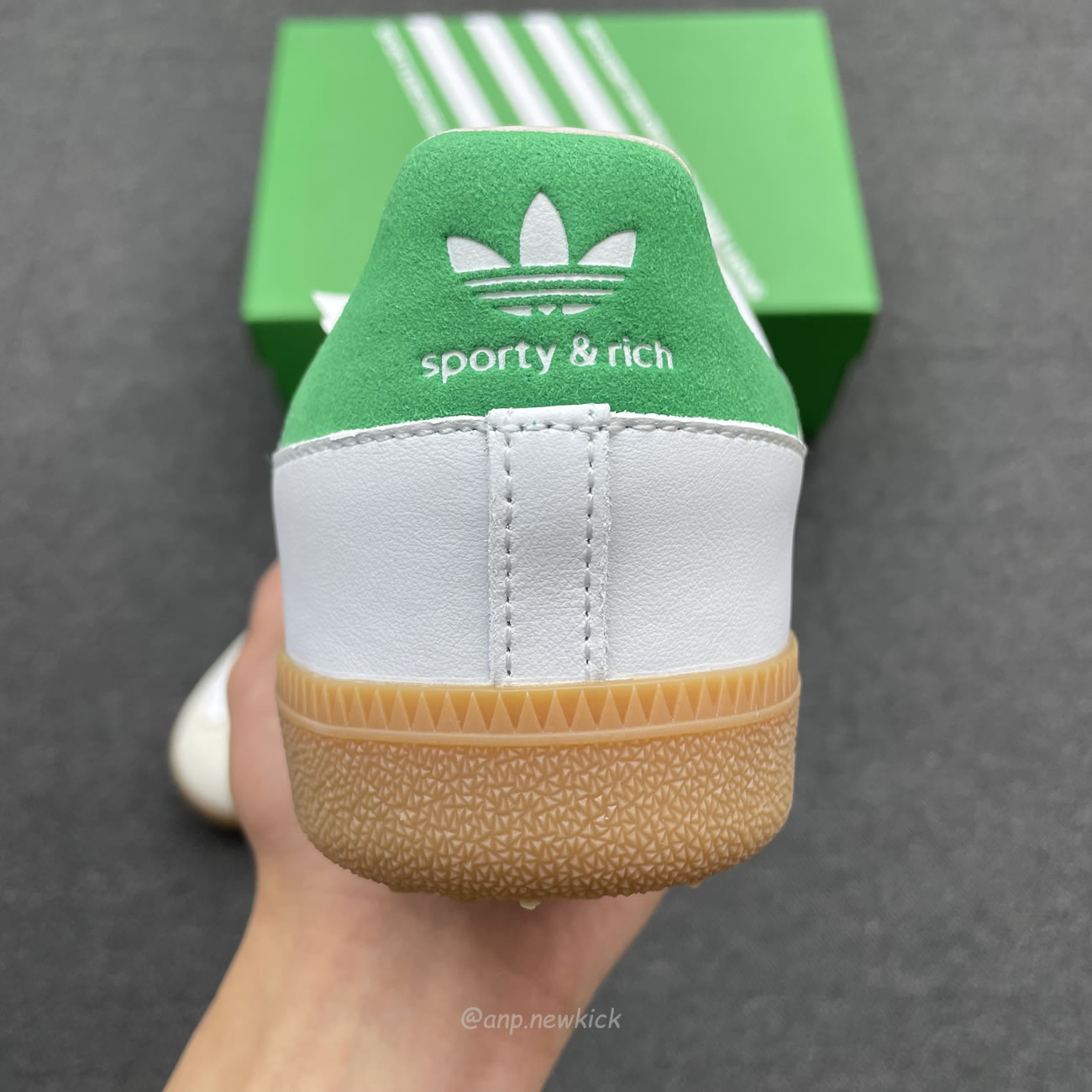 Adidas Samba Og Sporty Rich White Green Hq6075 (5) - newkick.cc