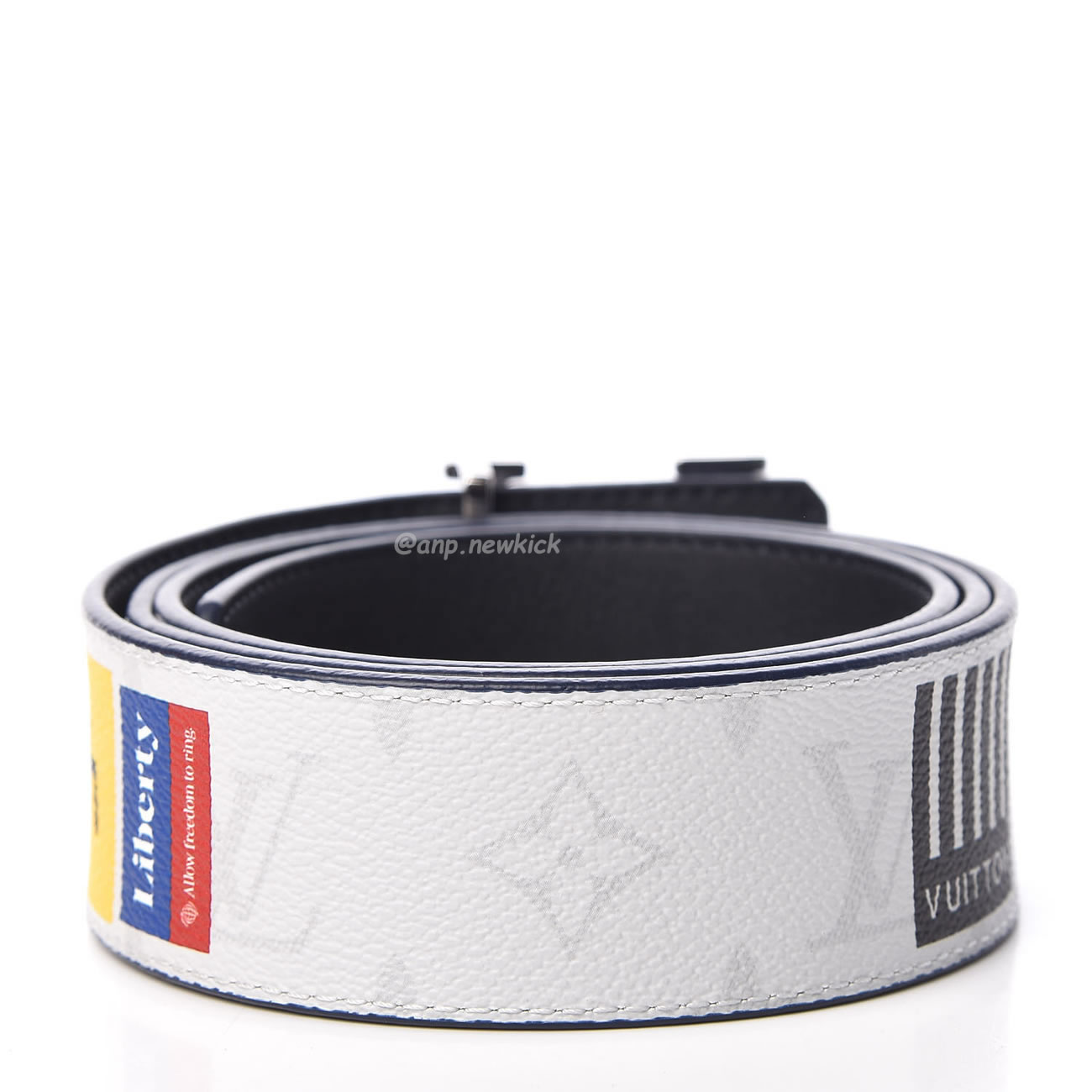 Louis Vuitton Lv Initiales Belt Monogram Logo Story 40mm White M0162s (7) - newkick.cc