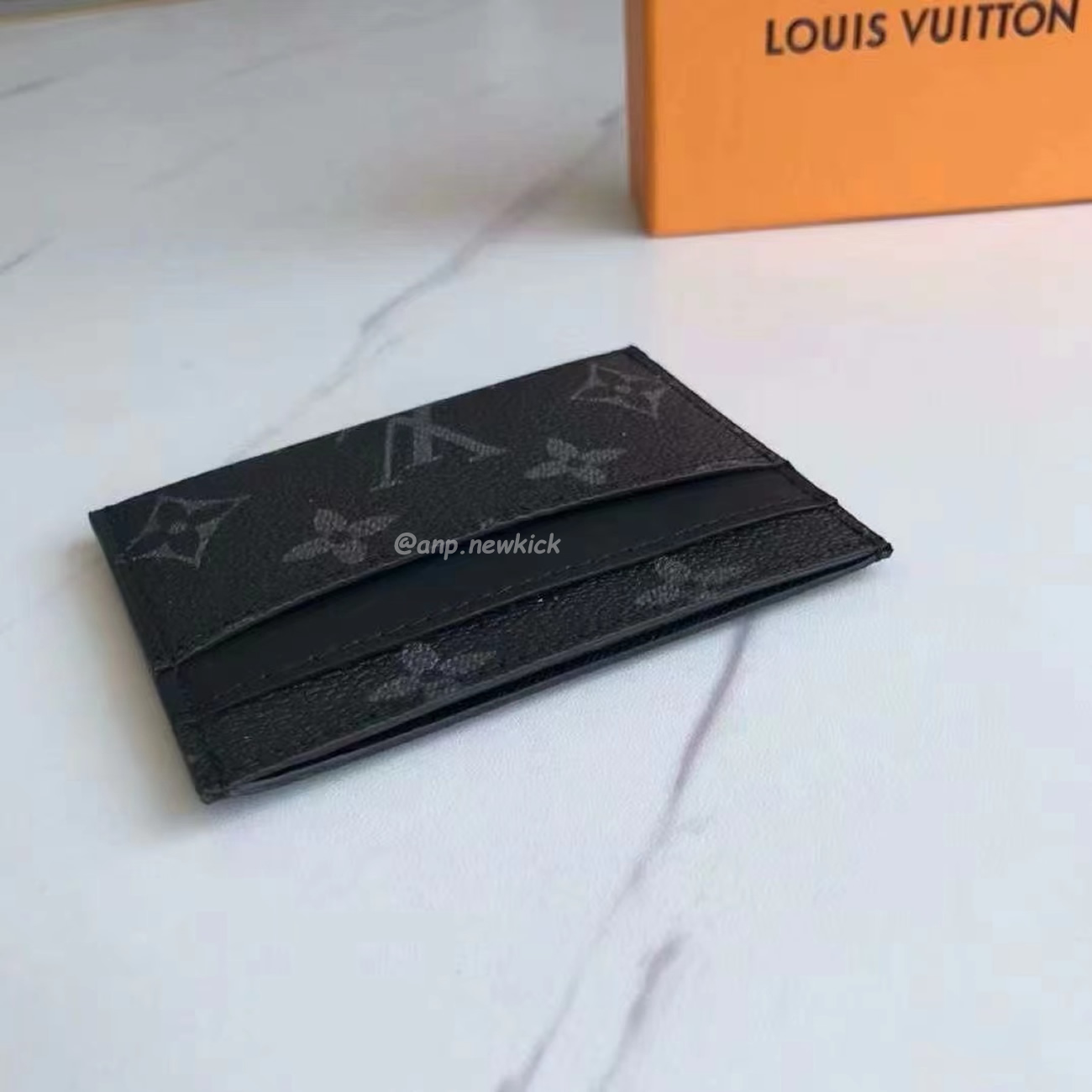 Louis Vuitton Card Holder Porte Cartes Double Monogram Eclipse Blackgrey M62170 (3) - newkick.cc