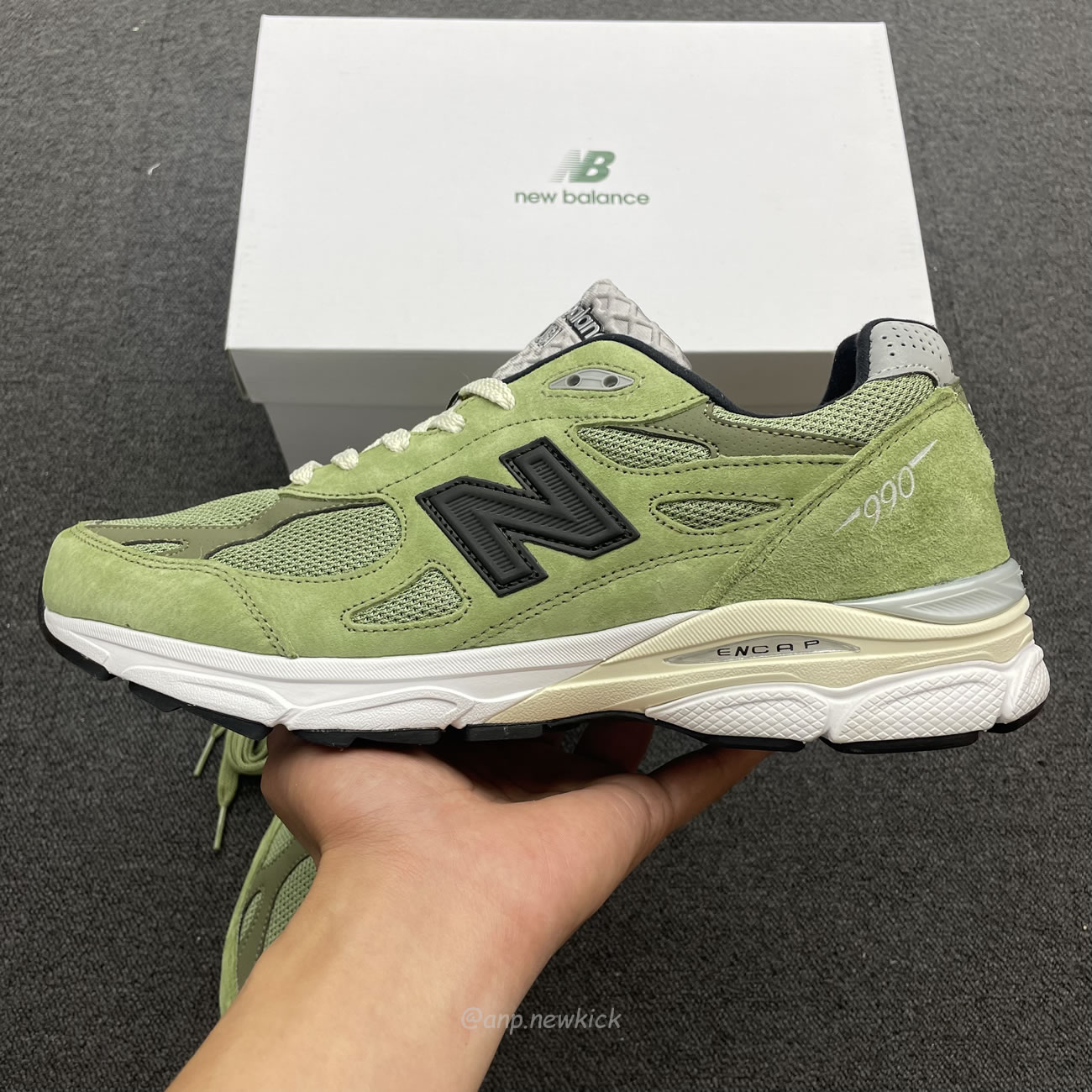 New Balance 990v3 Miusa Jjjjound Olive M990jd3 (5) - newkick.cc