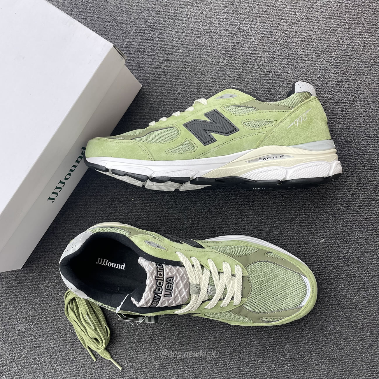 New Balance 990v3 Miusa Jjjjound Olive M990jd3 (9) - newkick.cc