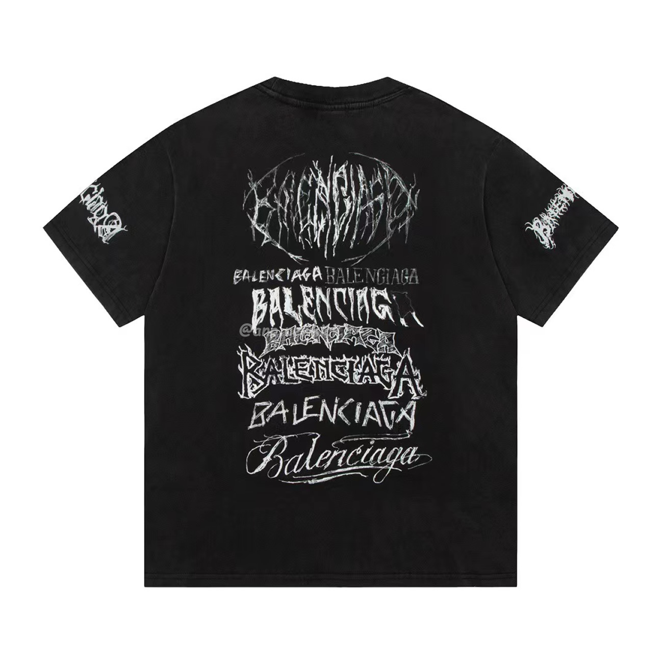 Balenciaga Sanskrit Alphabet Full Body Print Short Sleeve T Shirt (7) - newkick.cc