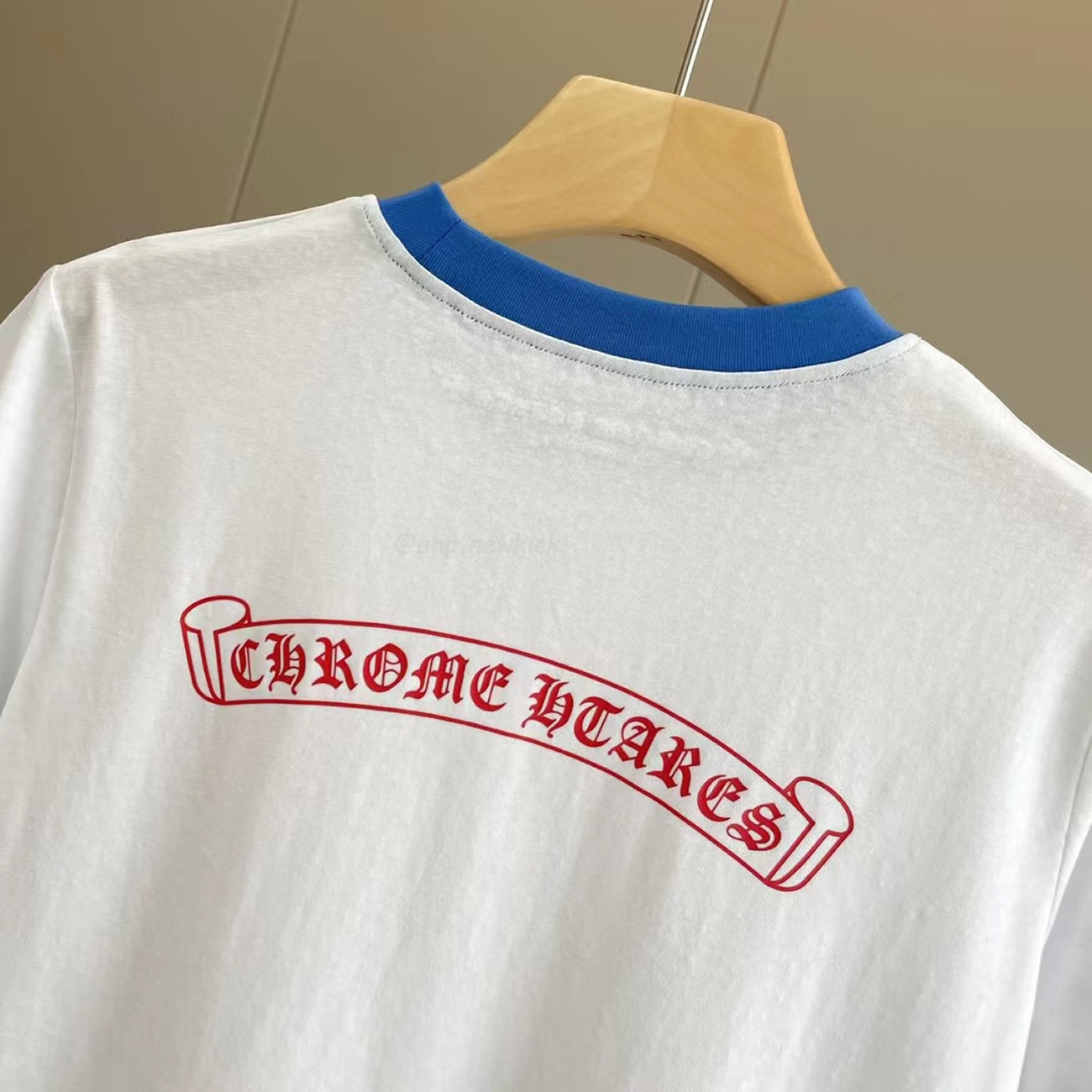 Chrome Hearts Horseshoe Logo Vintage White Short Sleeve Tee (11) - newkick.cc