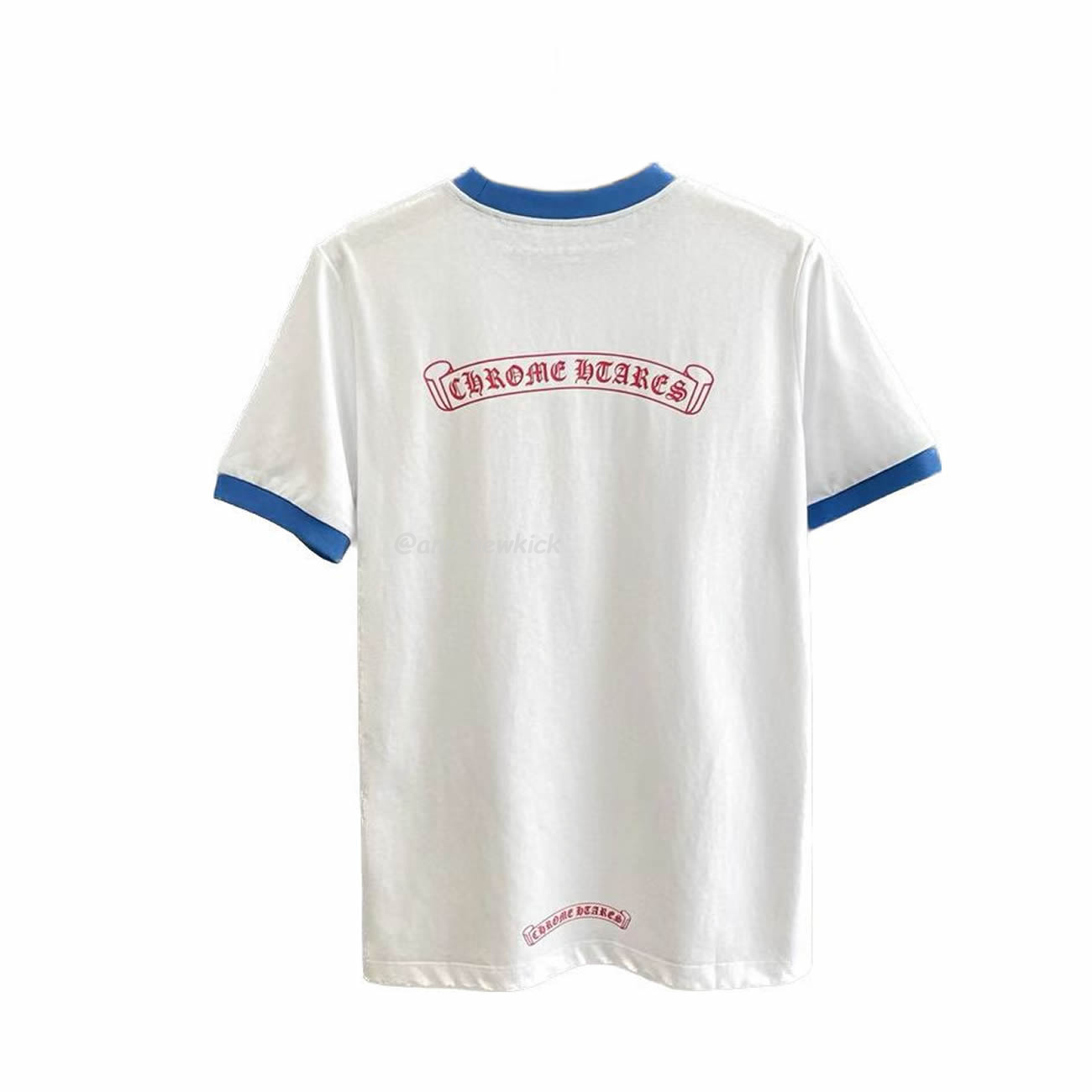 Chrome Hearts Horseshoe Logo Vintage White Short Sleeve Tee (6) - newkick.cc