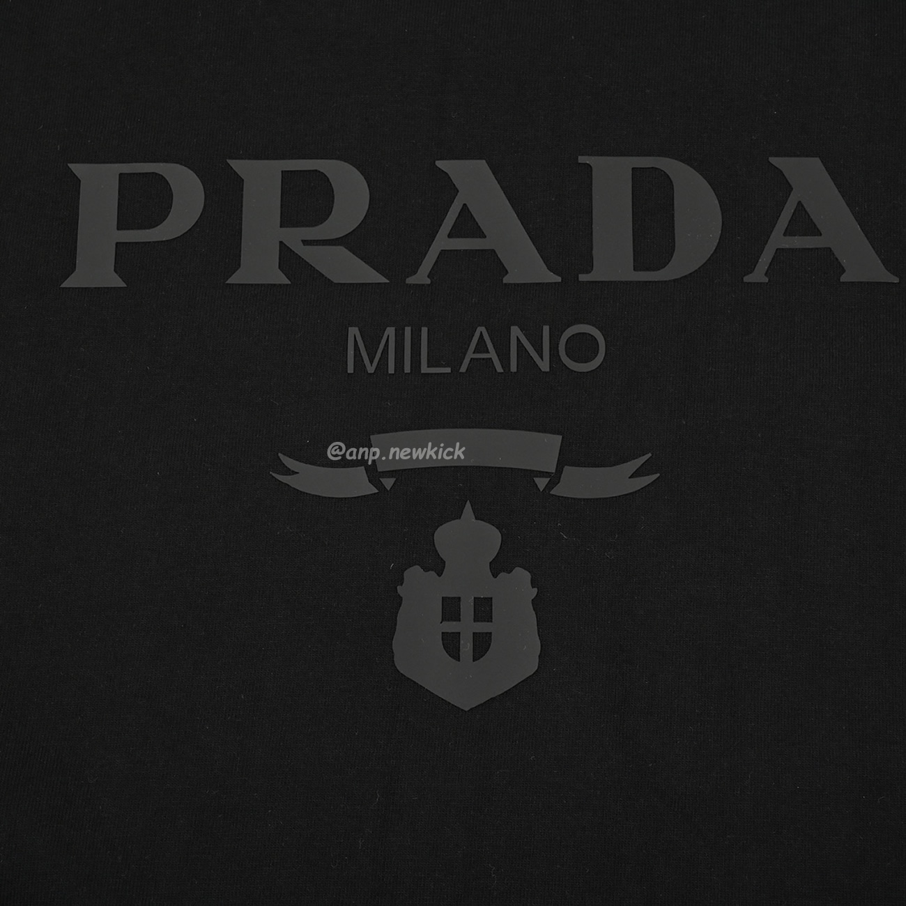 Prada Raised Logo Round Neck T Shirt (7) - newkick.cc