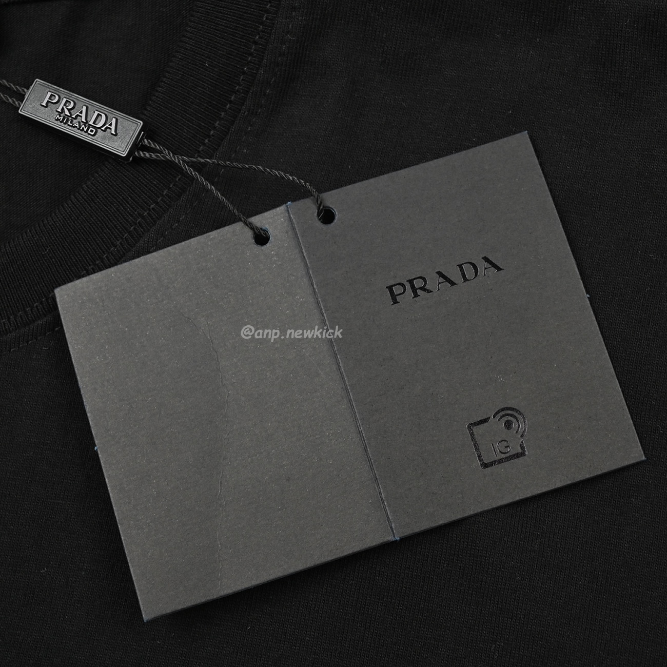 Prada Raised Logo Round Neck T Shirt (9) - newkick.cc