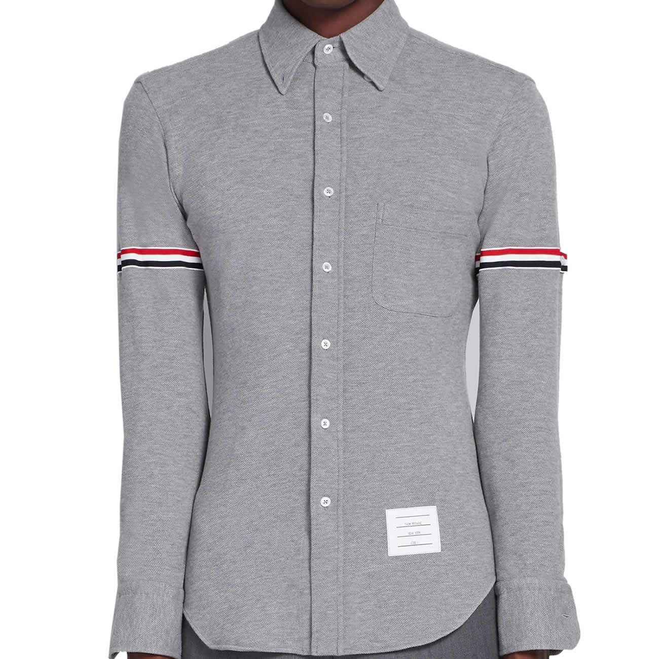 Thom Browne Rwb Armband Shirt Black & Grey