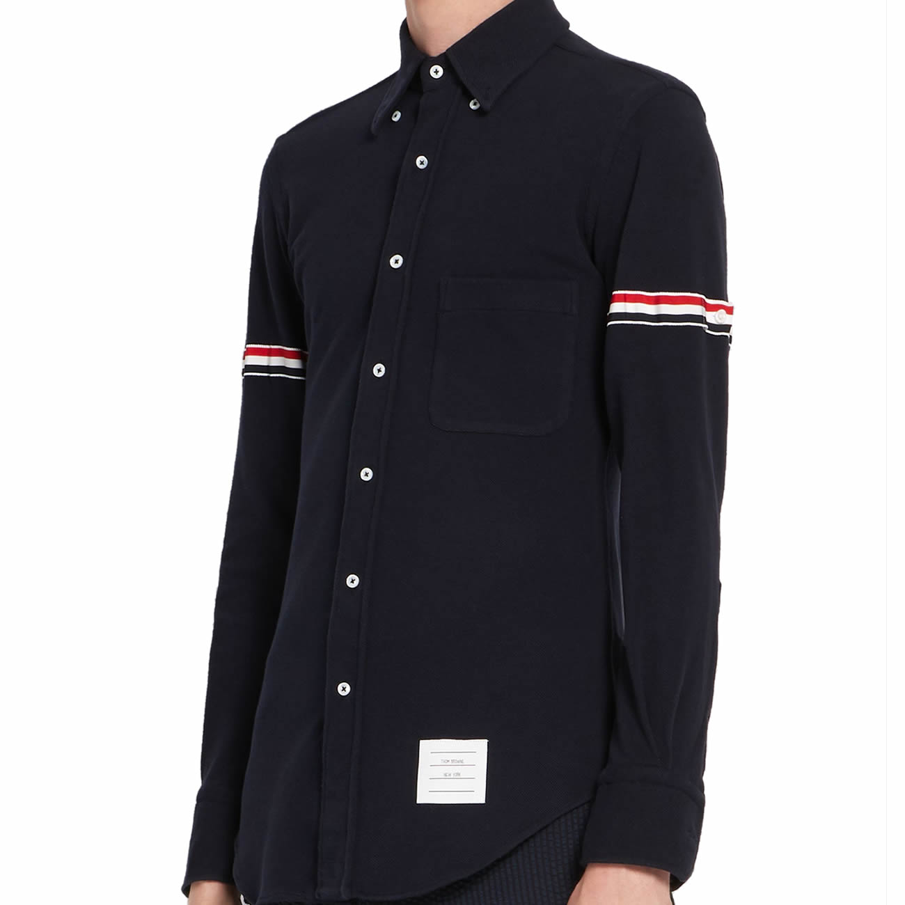 Thom Browne Rwb Armband Shirt Black & Grey