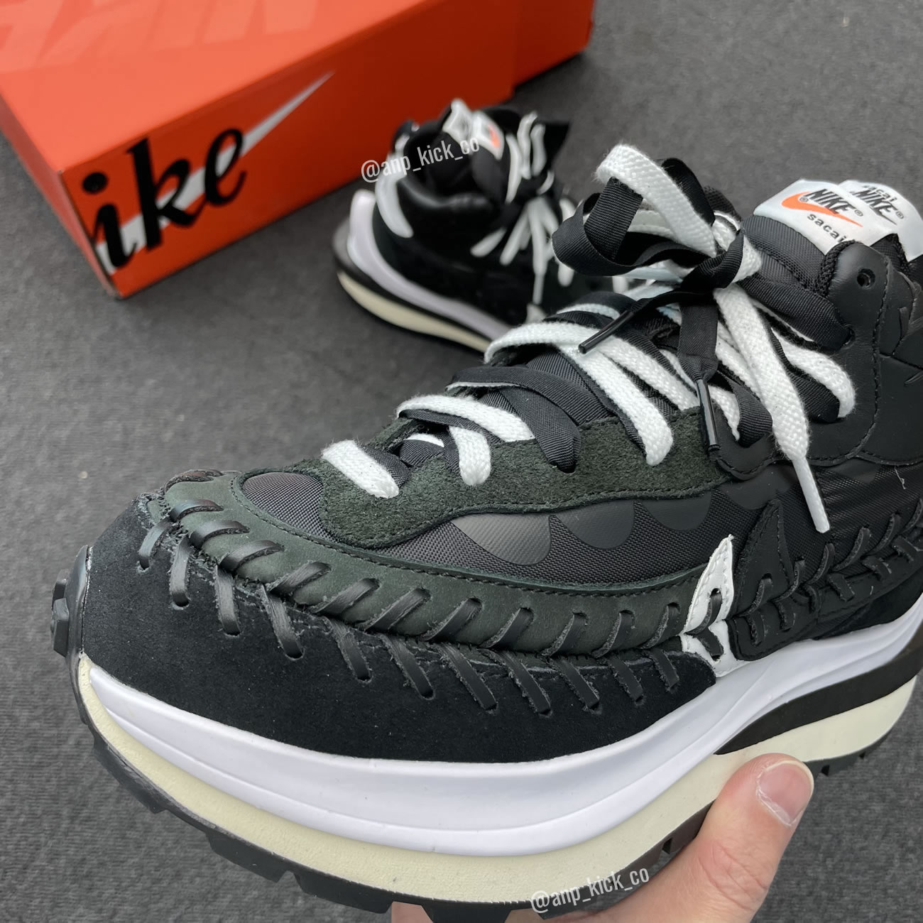 Sacai x Nike Vaporwaffle x Jean Paul Gaultier Black White DH9186-001