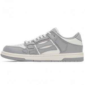 A.M.I.R.I Skel Top Low Leather Sneakers Grey White MFS003-043