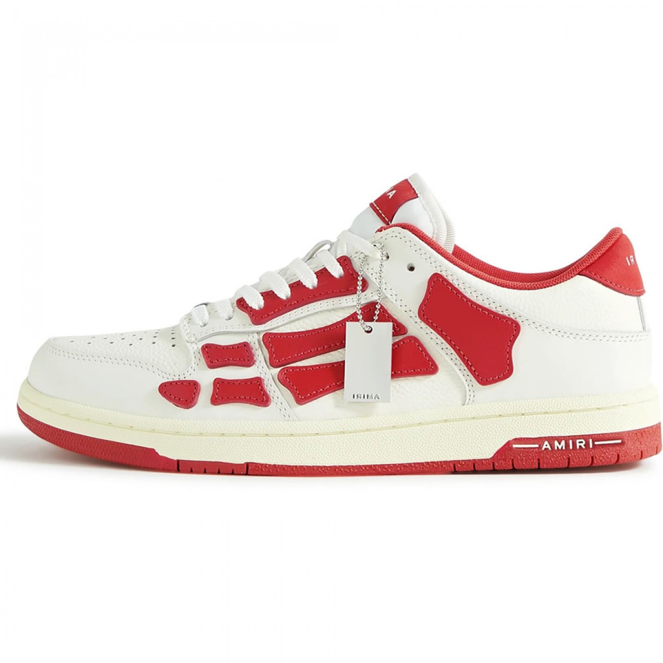 A.M.I.R.I Skel Top Low Leather Sneakers Red MFS003-124