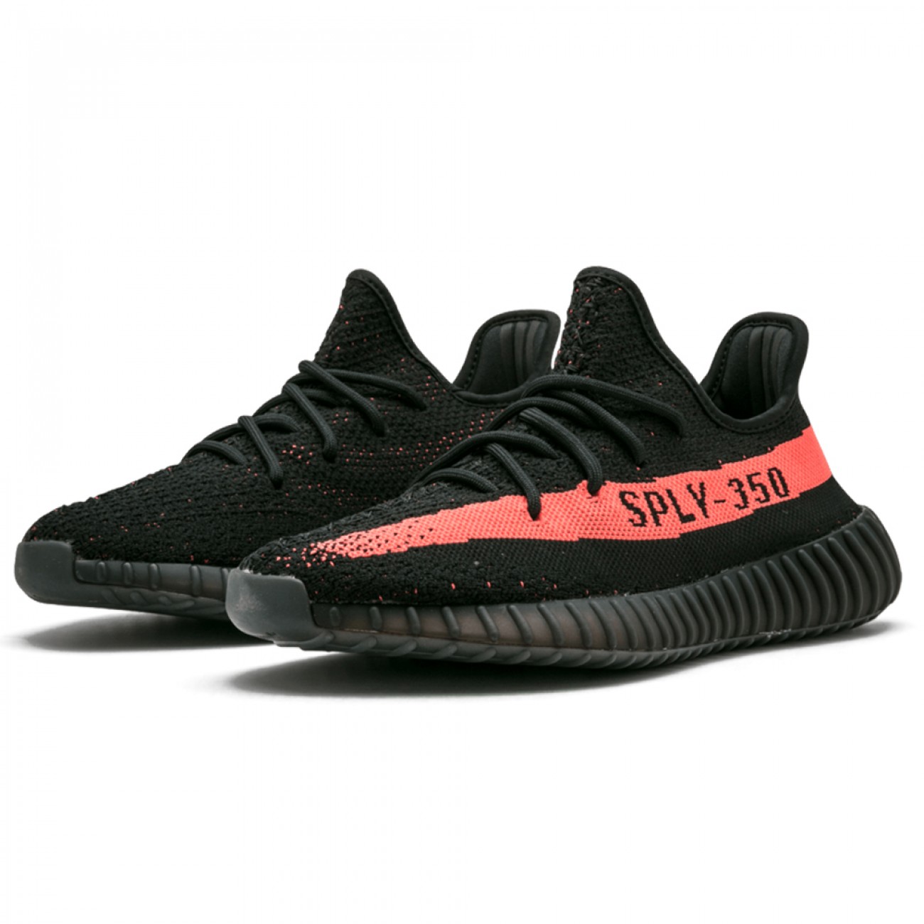 Adidas Originals Yeezy Boost 350 V2 "Black/Red Striped" BY9612