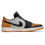 Air Jordan 1 Low Flyknit "Shattered Backboard" Black/White/Orange AH4506-100