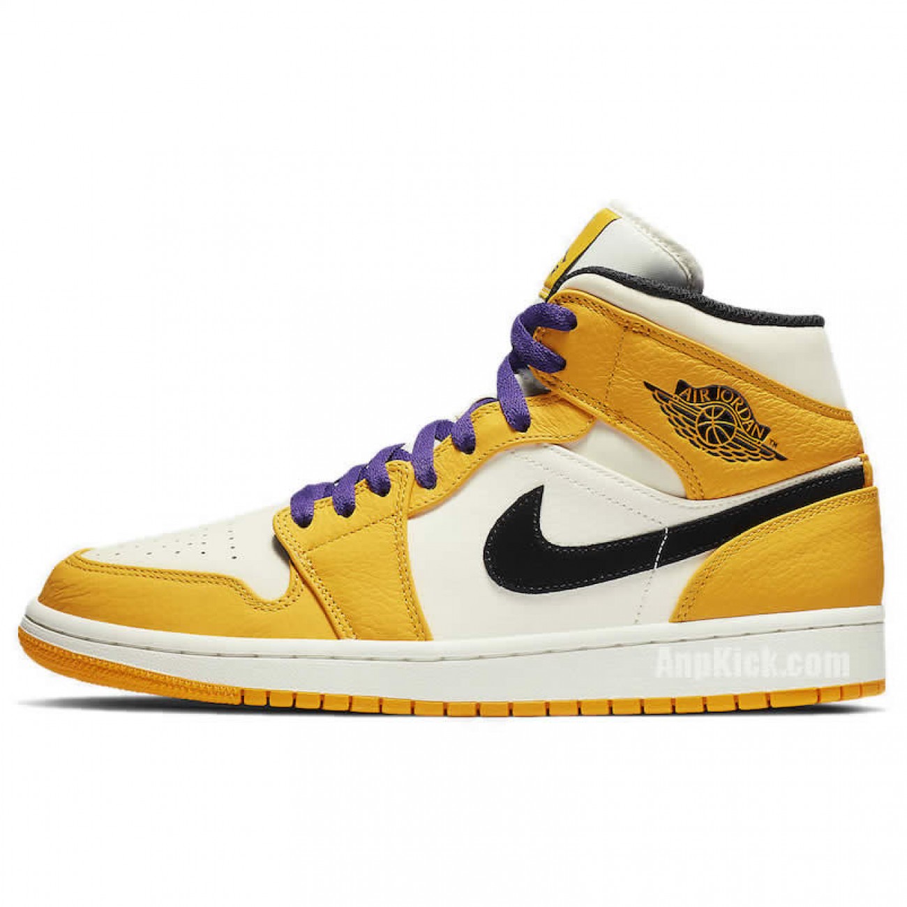 Air Jordan 1 Mid 2019 "Lakers" Yellow Purple Release Date 852542-700