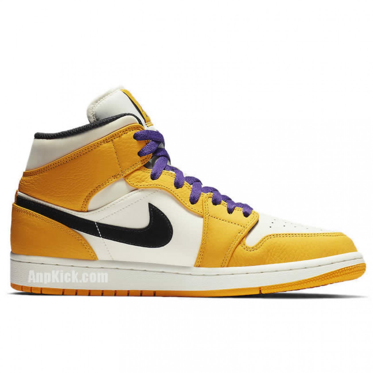 Air Jordan 1 Mid 2019 "Lakers" Yellow Purple Release Date 852542-700