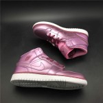 Air Jordan 1 Mid SE "Pink Rise" AJ1 Kids GS Shoes AV5174-640