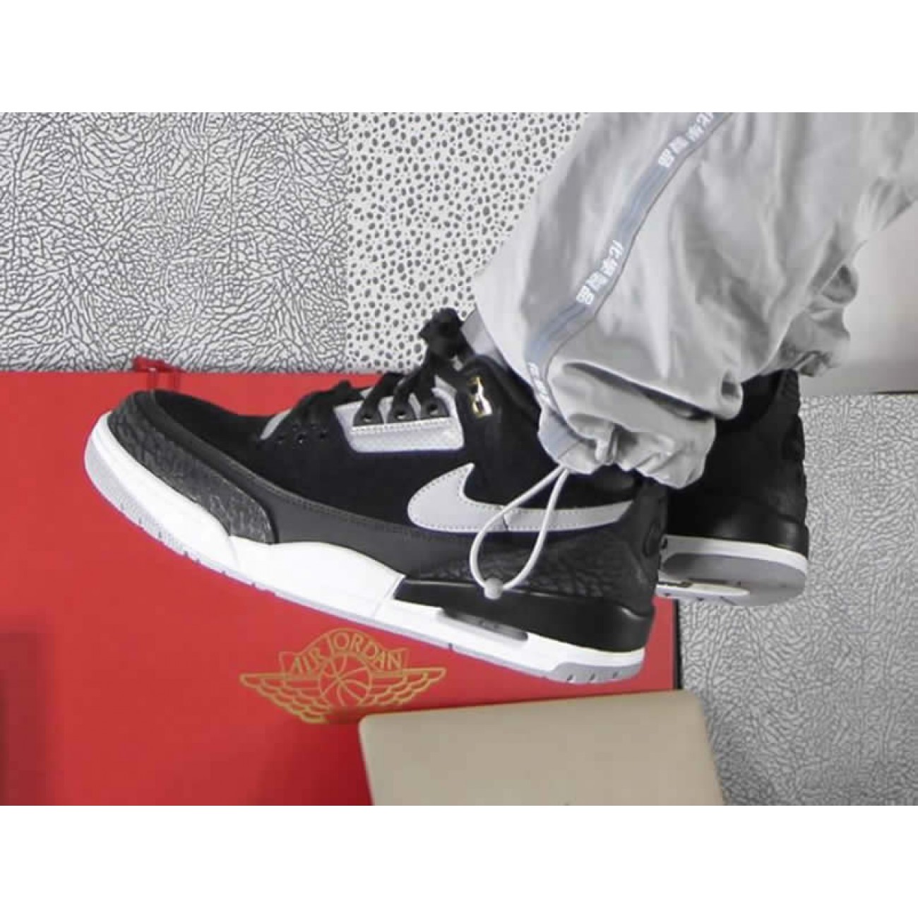 Air Jordan 3 Tinker 2019 "Black Cement" On Feet Release Date CK4348-007