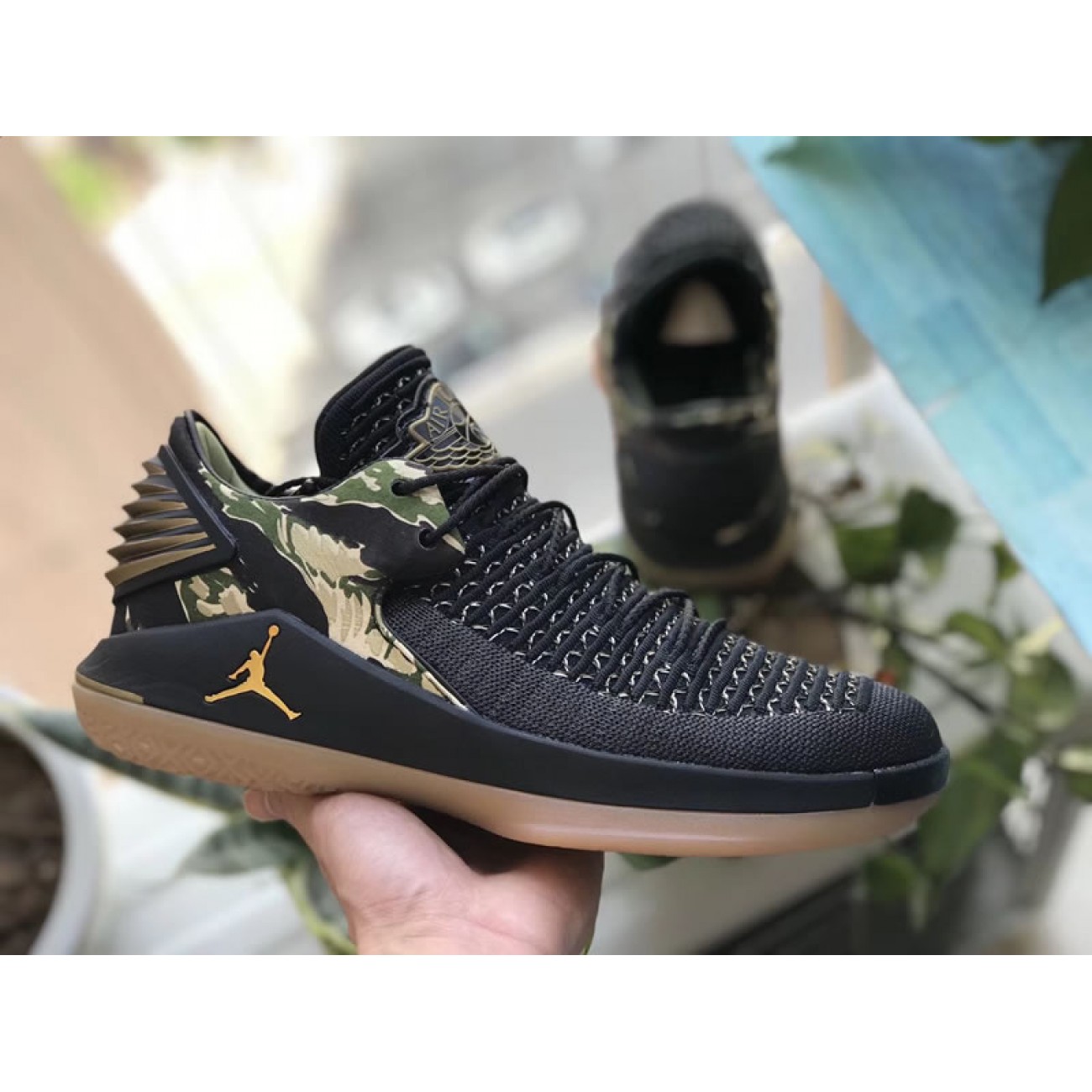 Air Jordan 32 Low "Tiger Camo" Black AH3347-021